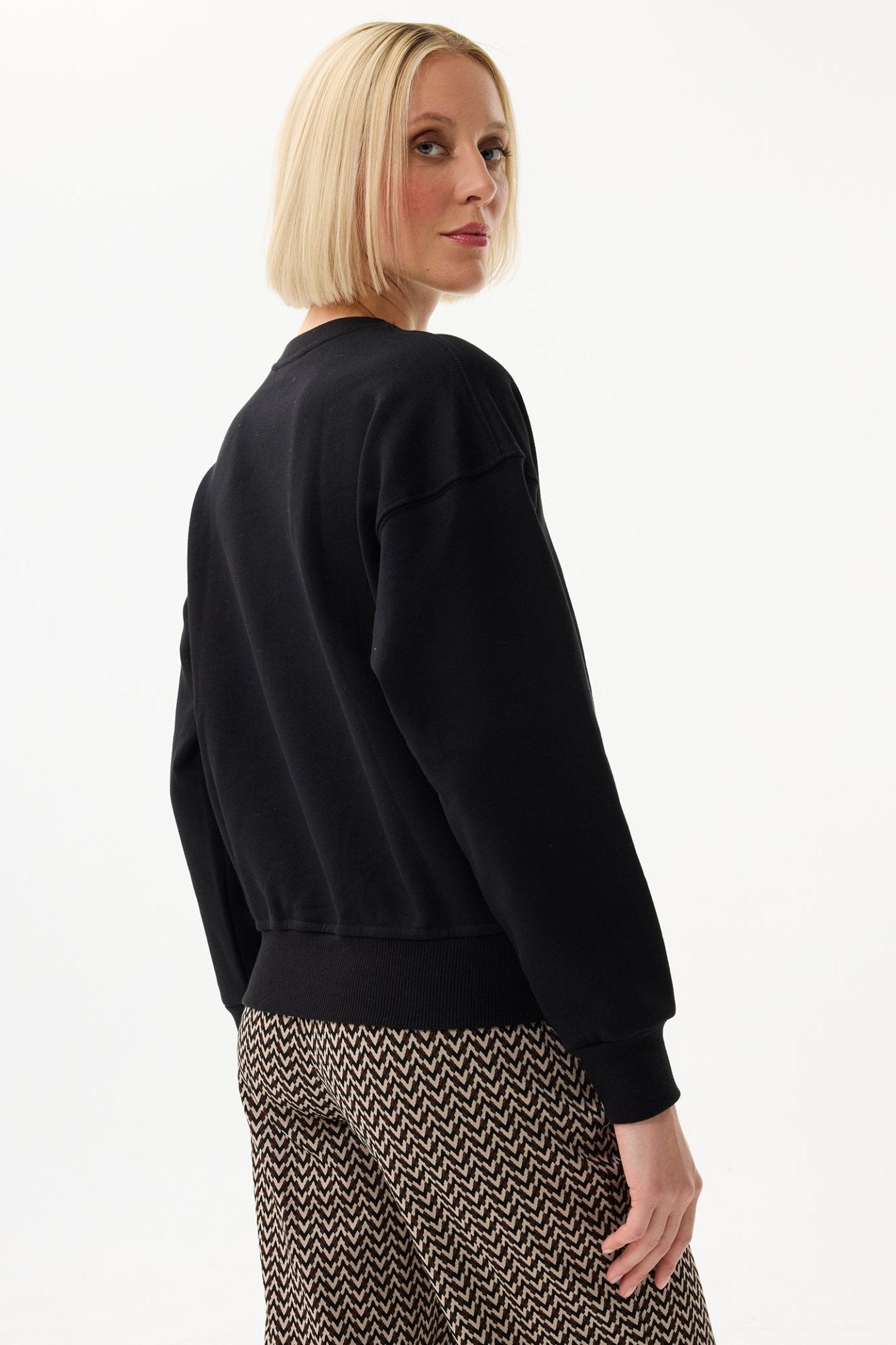 Leo & Ugo EH615 Black Teddy Motif Fine Knit Jumper - Dotique - Leo & Ugo