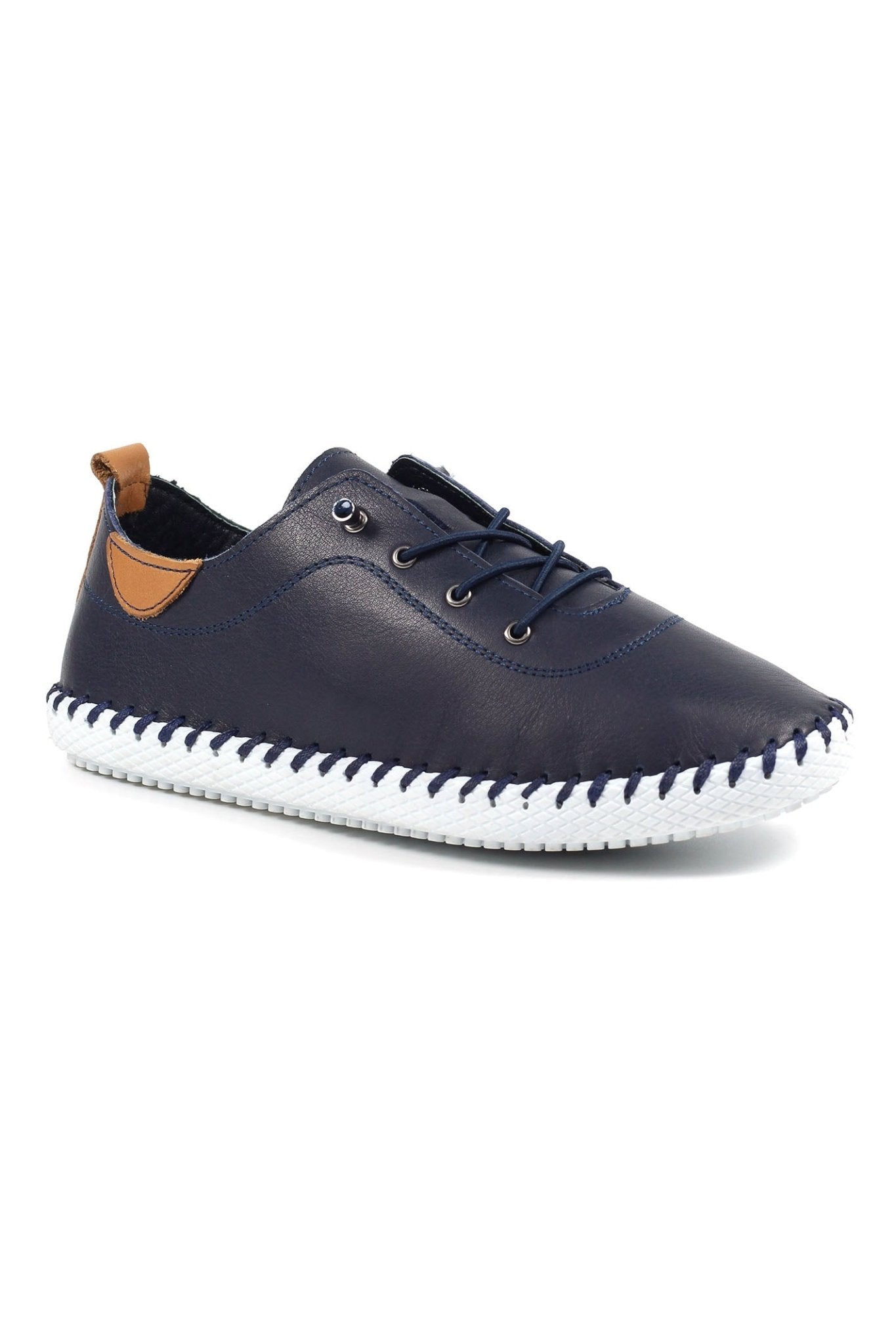 Lunar FLE030 St Ives Leather Plimsole - Dotique - Lunar