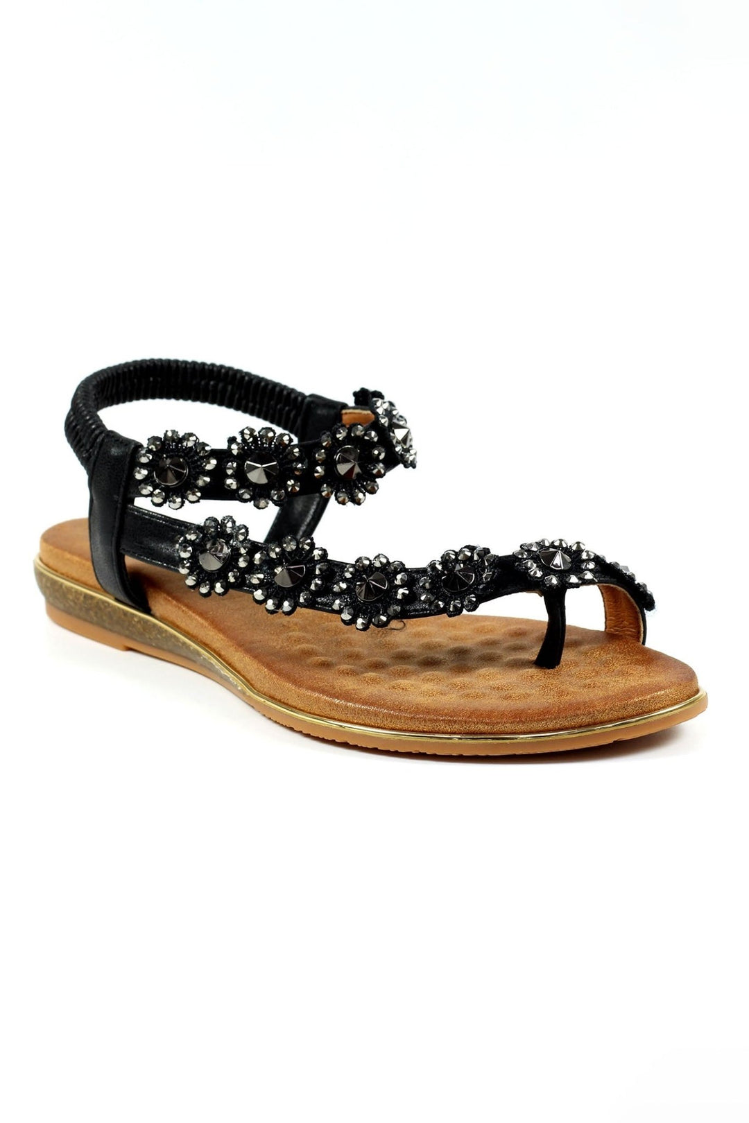 Lunar JLH455 Black Charlotte II Sandal - Dotique - Lunar
