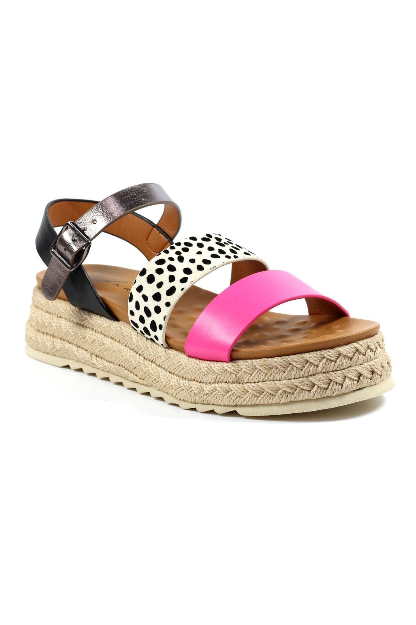 Lunar JLH493 Fuchsia Wedge Lunar Summer Sandal - Dotique - Lunar