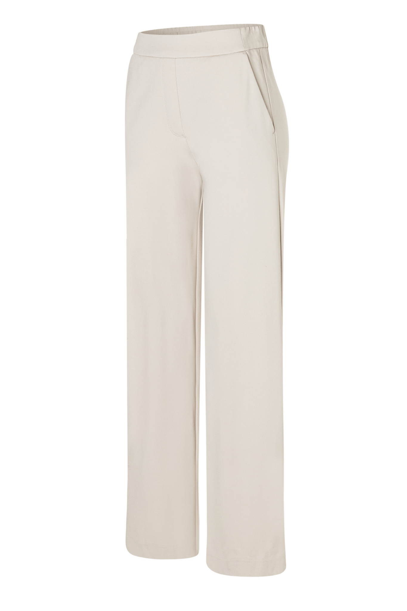 MAC Chiara light jersey straight leg trousers in moon grey – Dotique