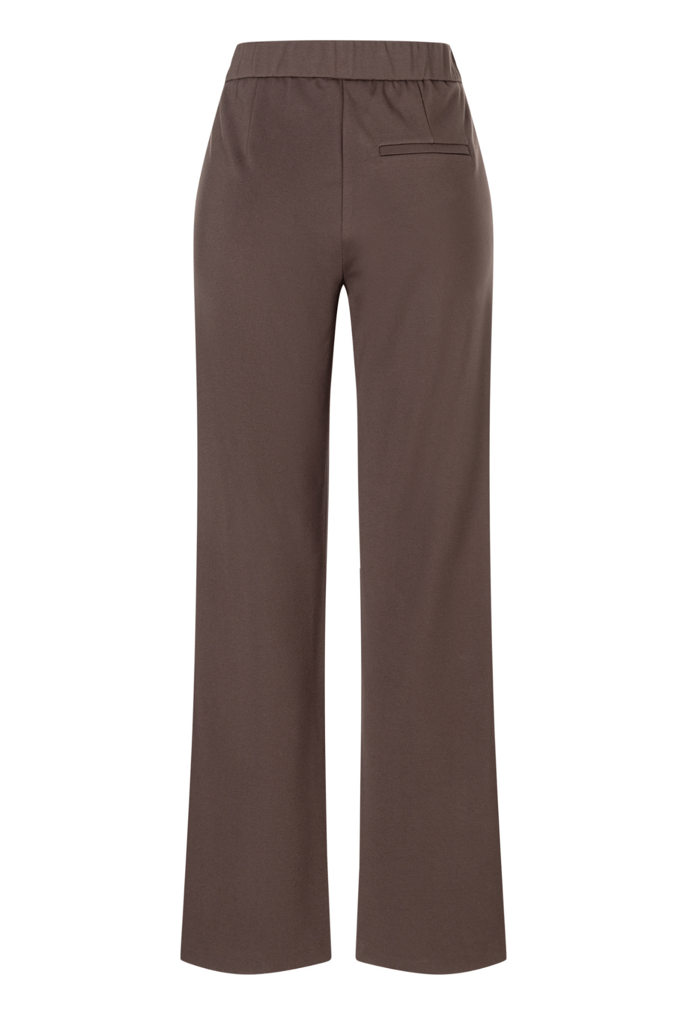 MAC Chiara light jersey straight leg trousers in truffle brown – Dotique
