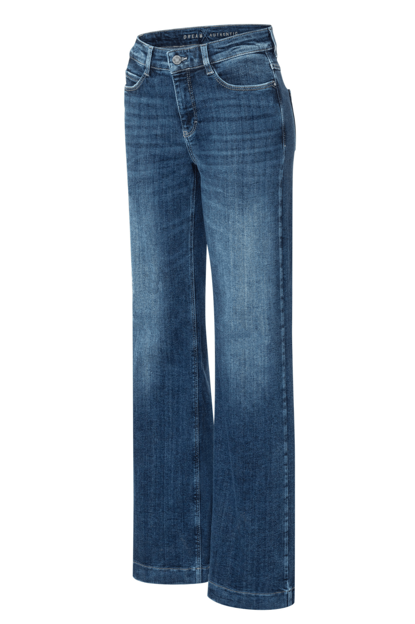 MAC Dream wide leg jeans in cobalt authentic wash – Dotique