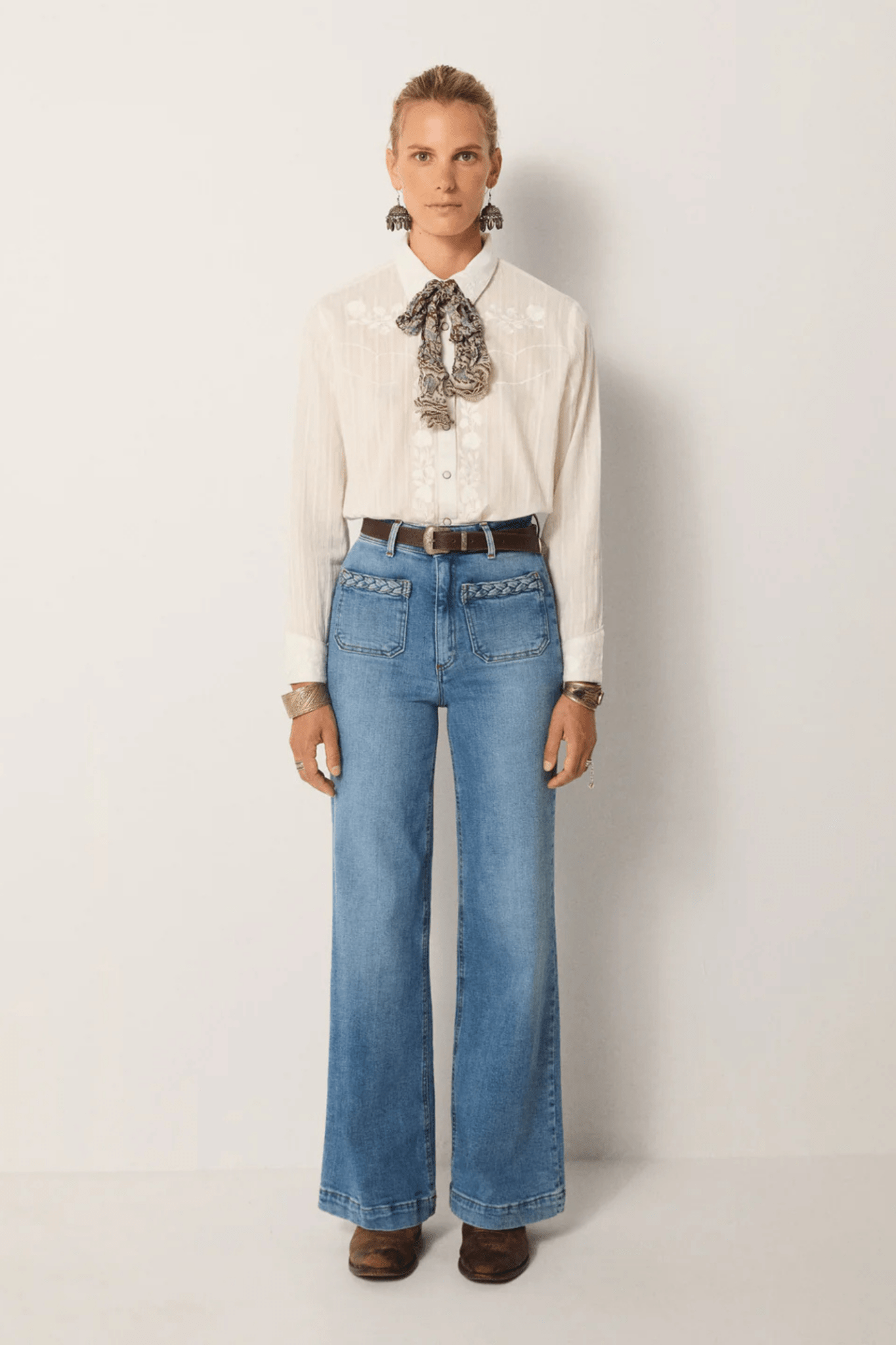 Maison Hotel Django Kerry Luna Blanca Blouse - Dotique - Maison Hotel