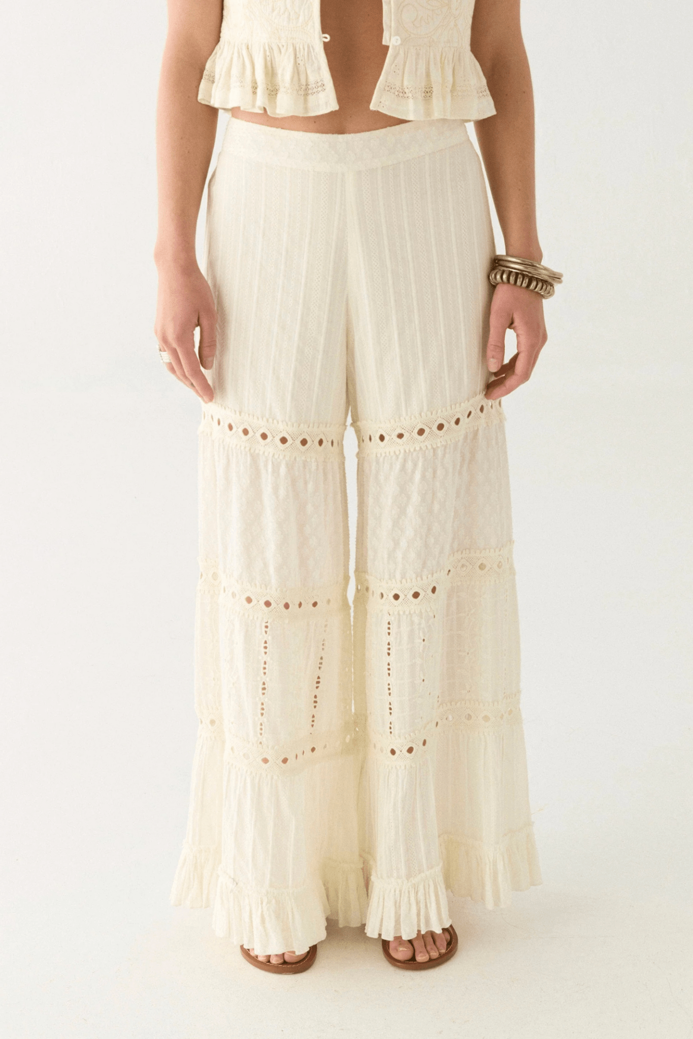 Maison Hotel Rumba Lace Mambo Pant in Caribbean Shell - Dotique - Maison Hotel