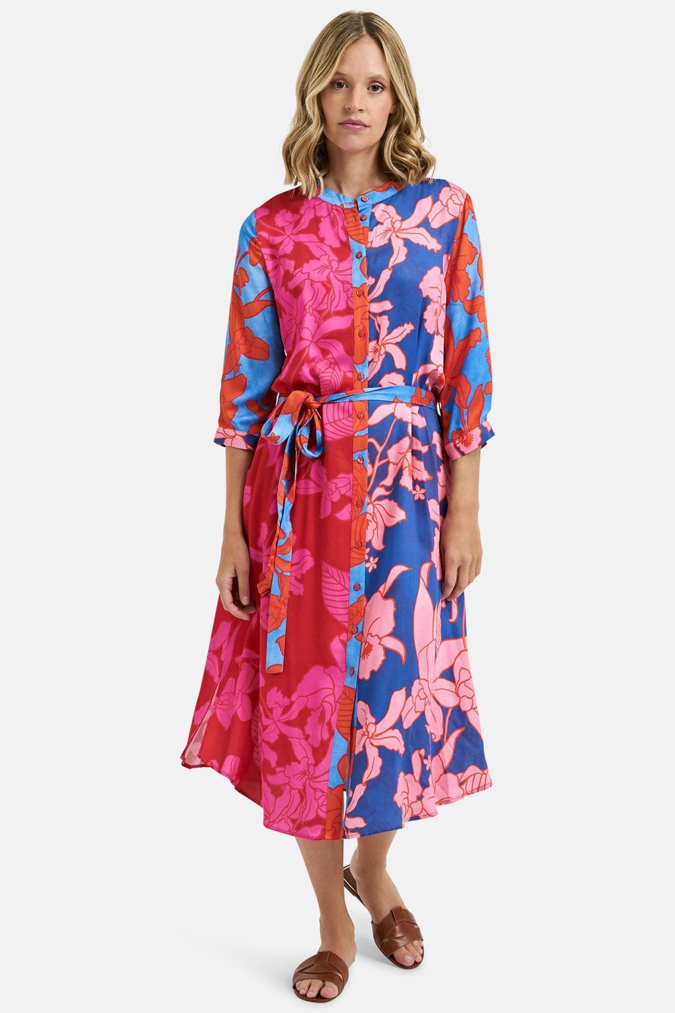 Milano 41-6249-1147 1449 Pink Chill Print Maxi Dress - Dotique