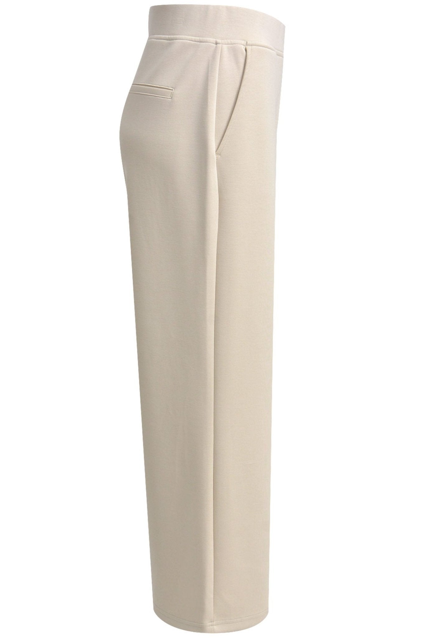Milano 43-5190-2136 Cream Culotte Trousers with Elastic Waist - Dotique
