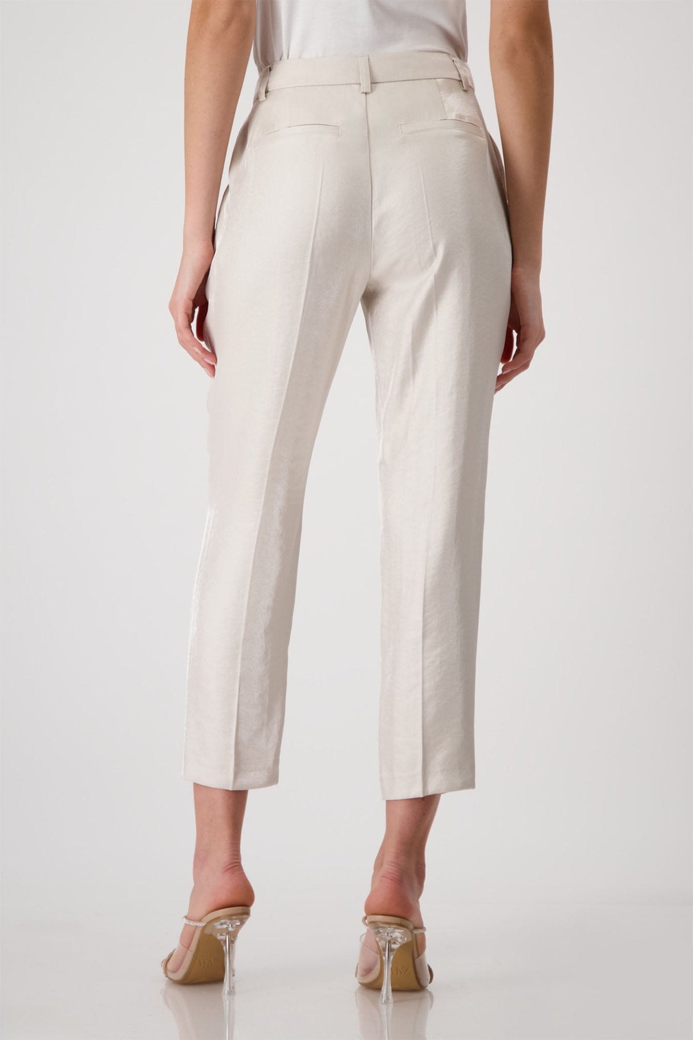 Monari 409208 Warm Sand Lame Trousers - Dotique - Monari