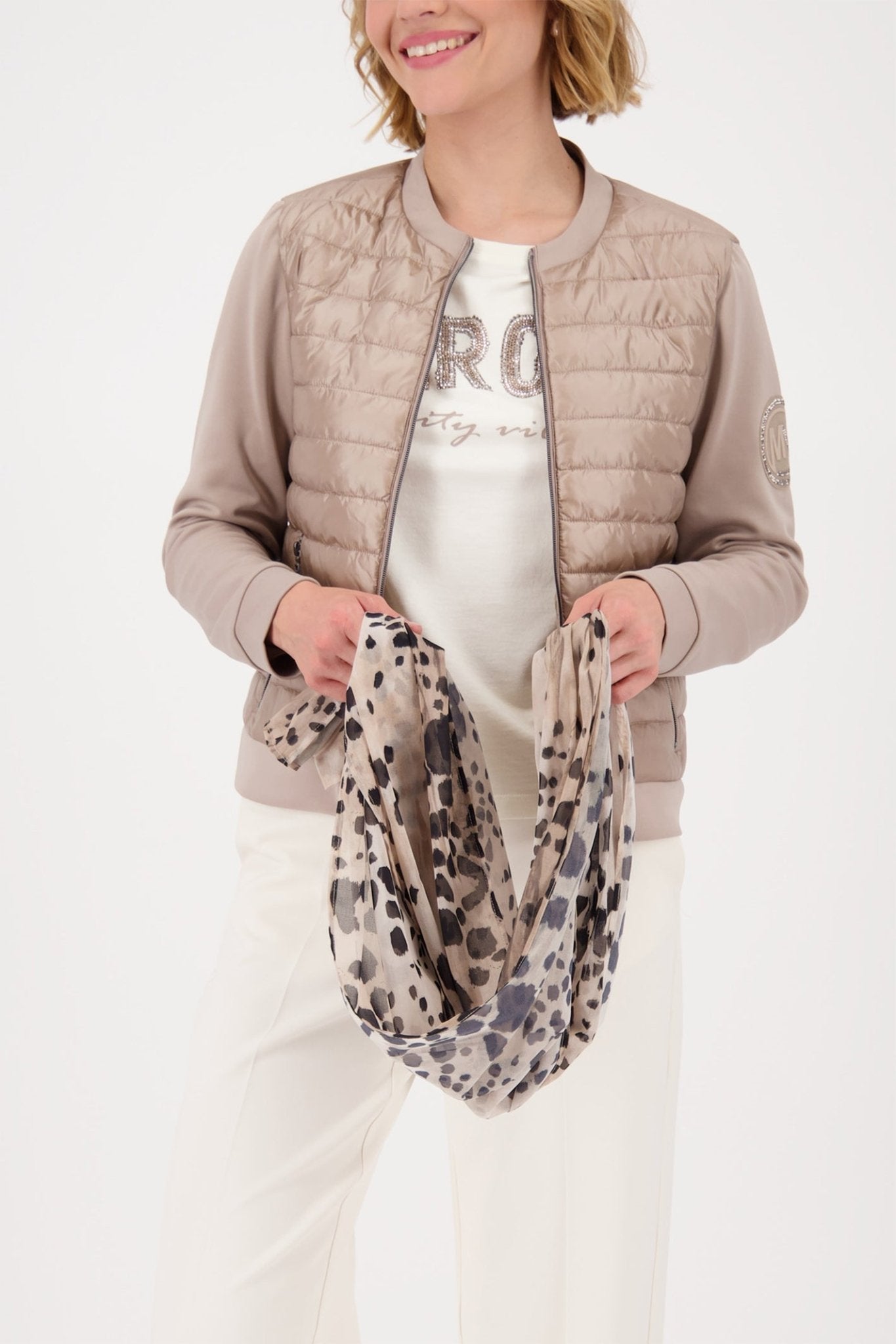 Monari 808737 All - Over Leopard Scarf – Cashmere Tones - Dotique - Monari