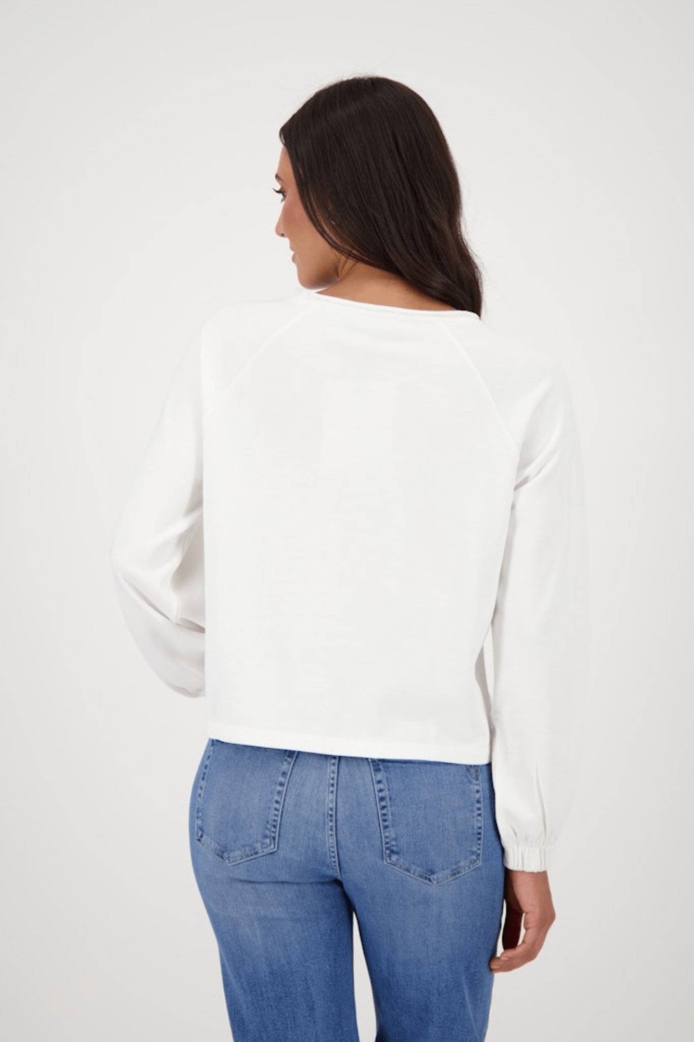 Monari 808803 Off White Emblem Sweatshirt - Dotique - Monari