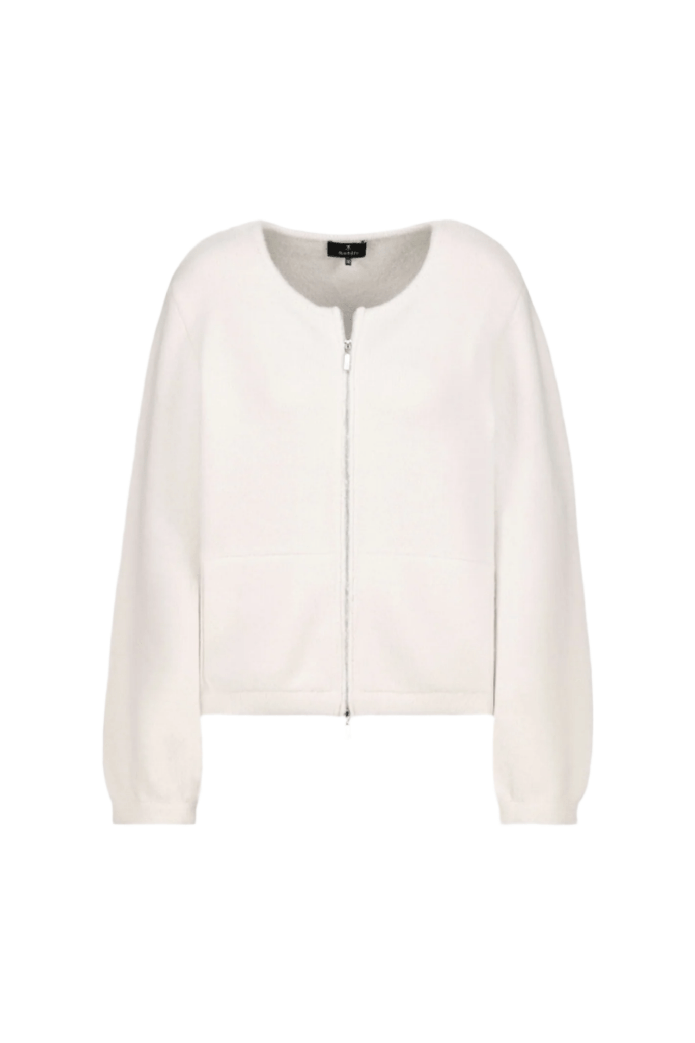 Monari 808970 Oat Milk Fluffy Knit Cardigan - Dotique - Monari