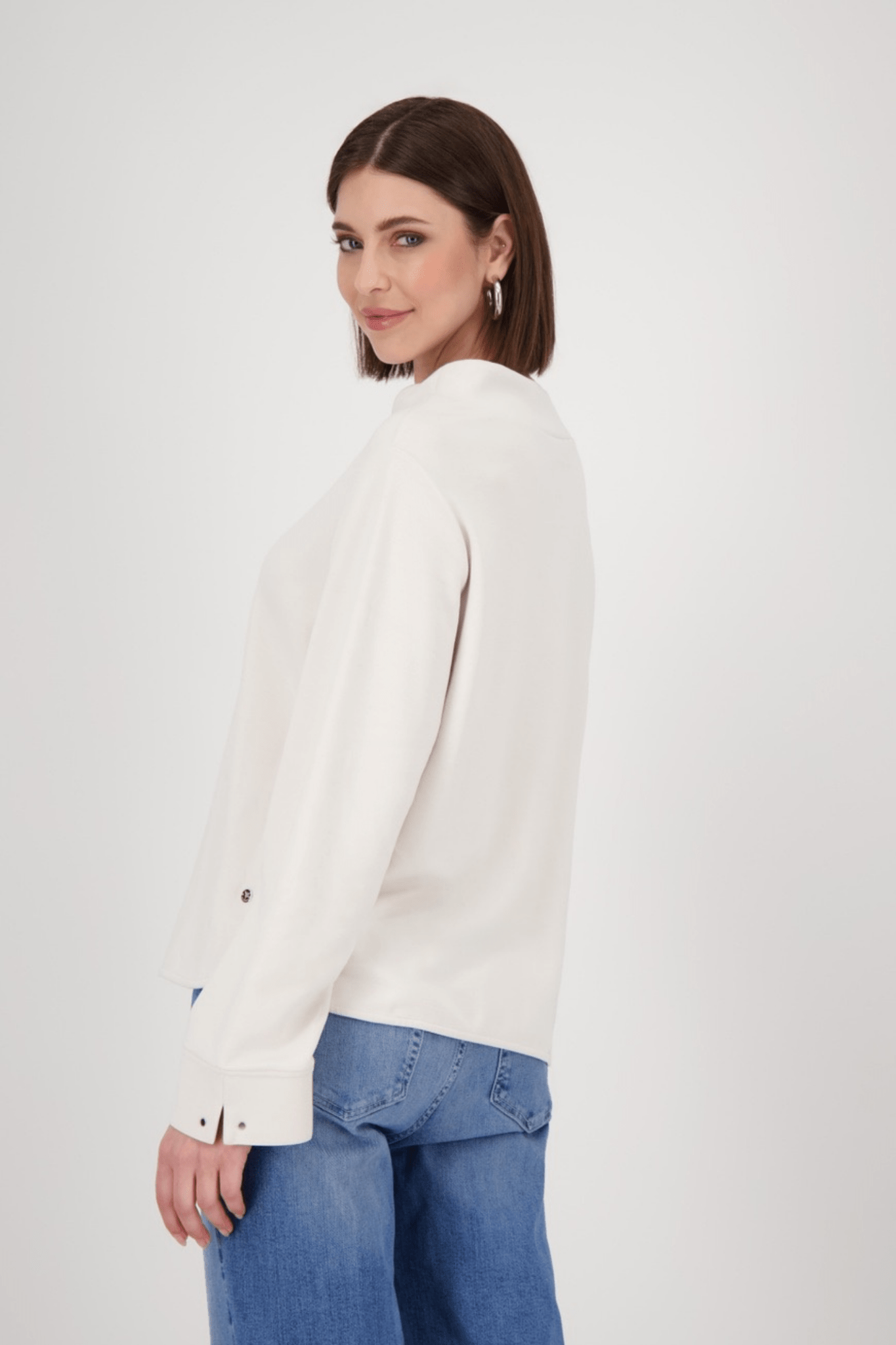 Monari 809148 Oat Milk Classic Sweatshirt - Dotique - Monari