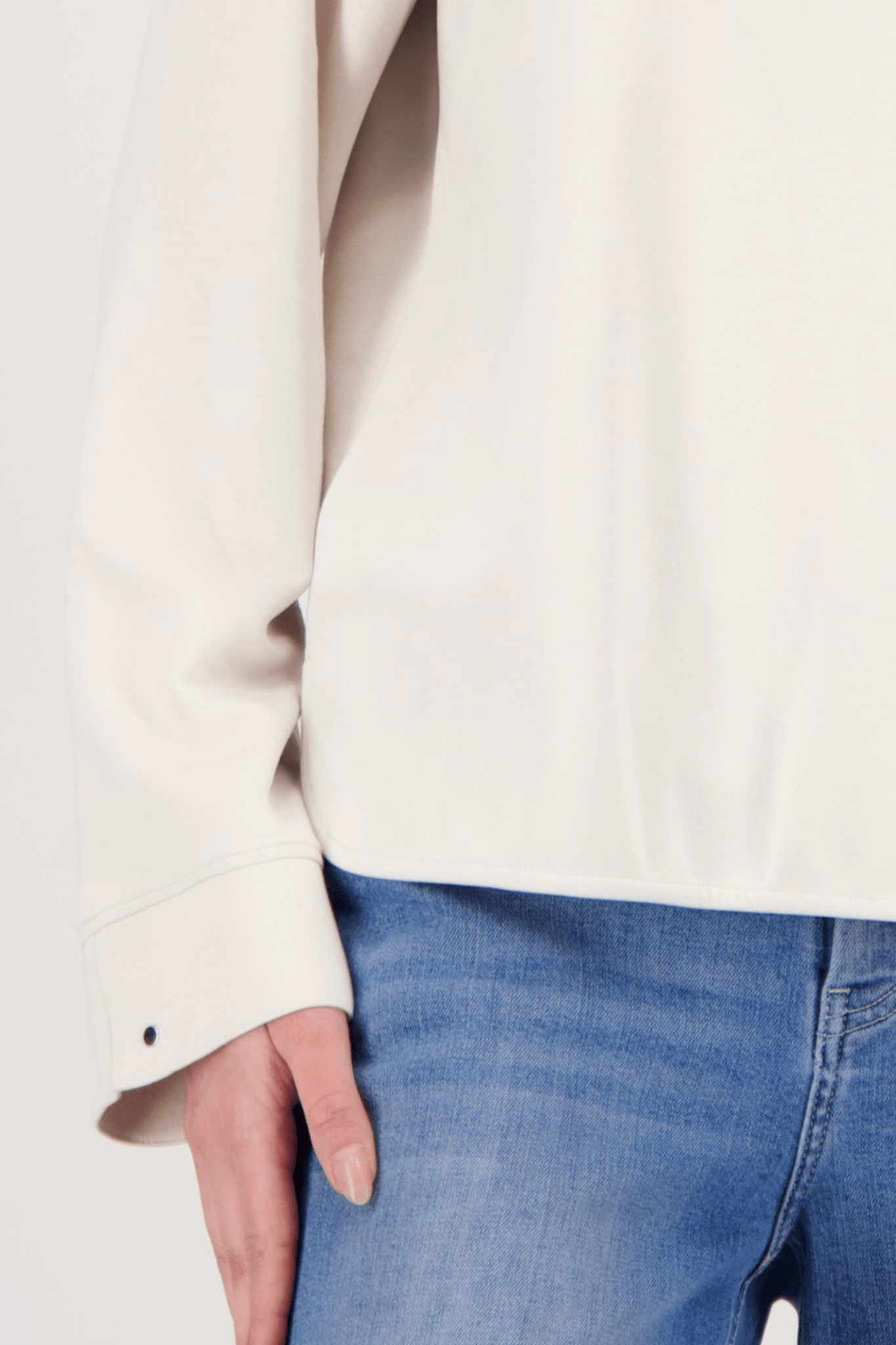 Monari 809148 Oat Milk Classic Sweatshirt - Dotique - Monari