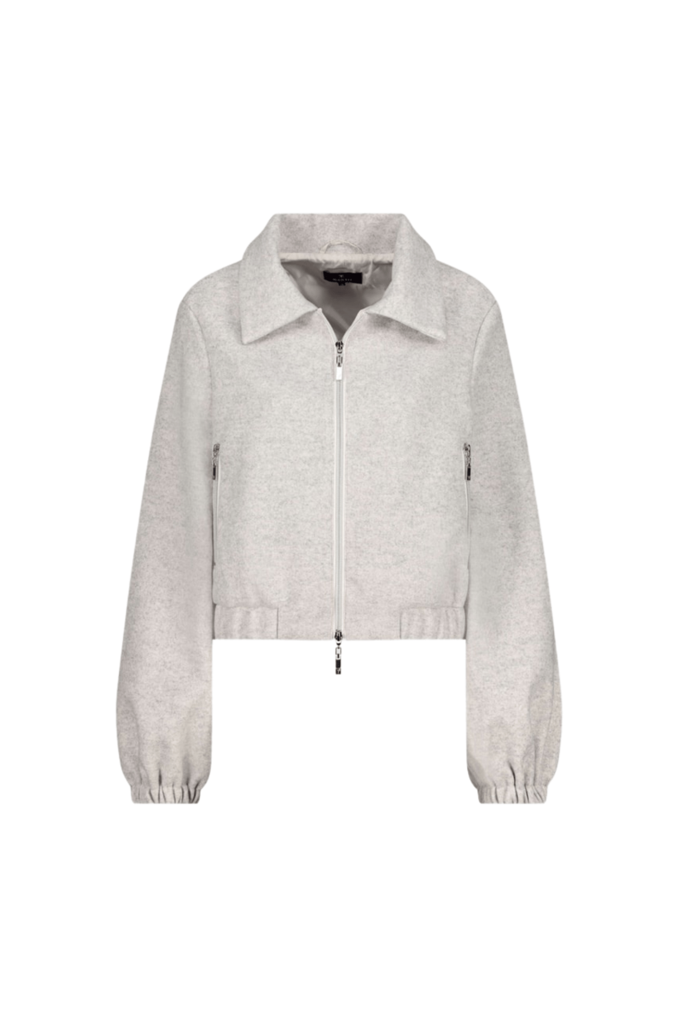 Monari 809160 Oat Milk Mélange Bomber Jacket - Dotique - Monari