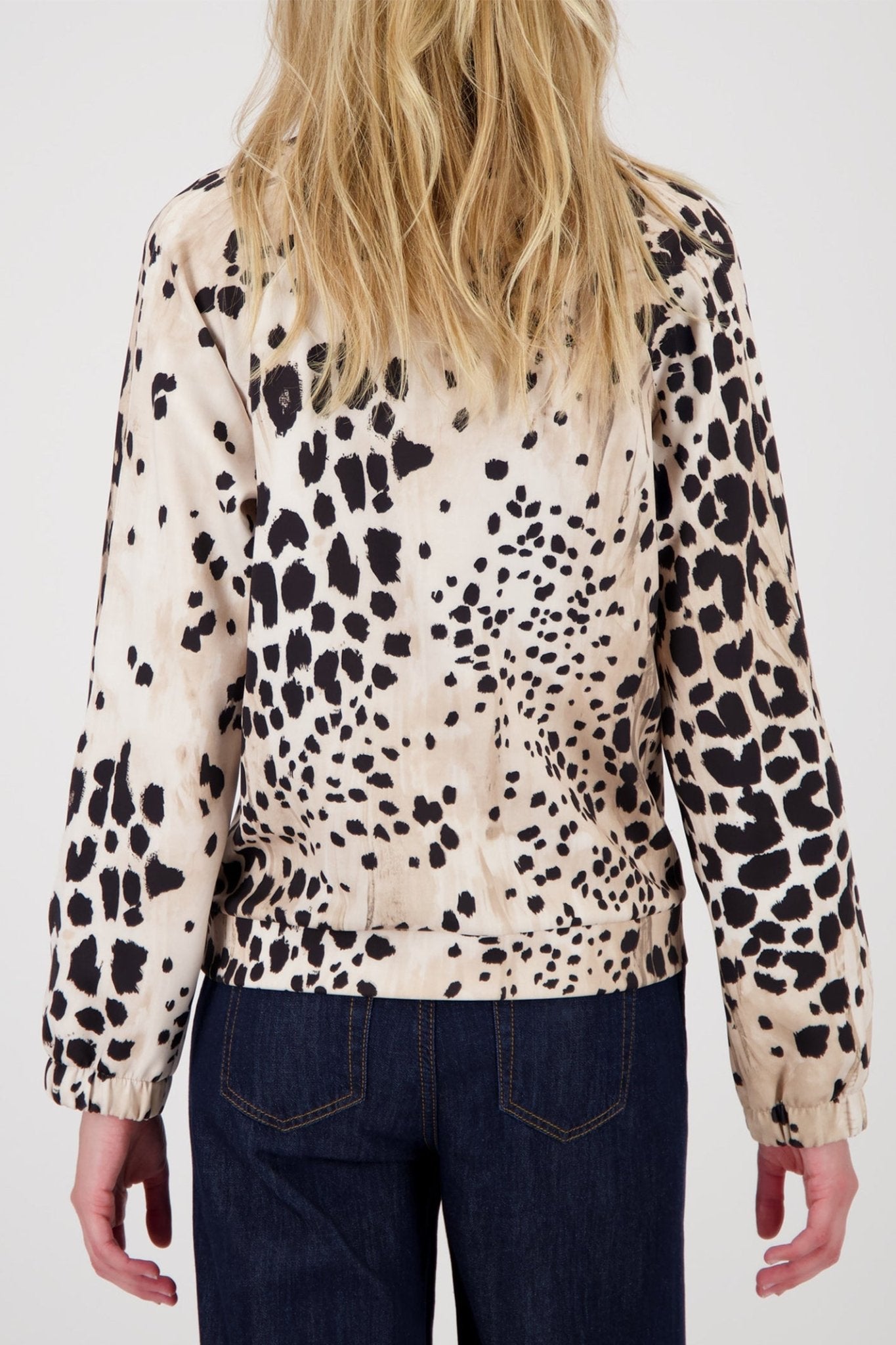 Monari 809169 Cashmere Beige Tones Leopard Print Sweatshirt - Dotique - Monari