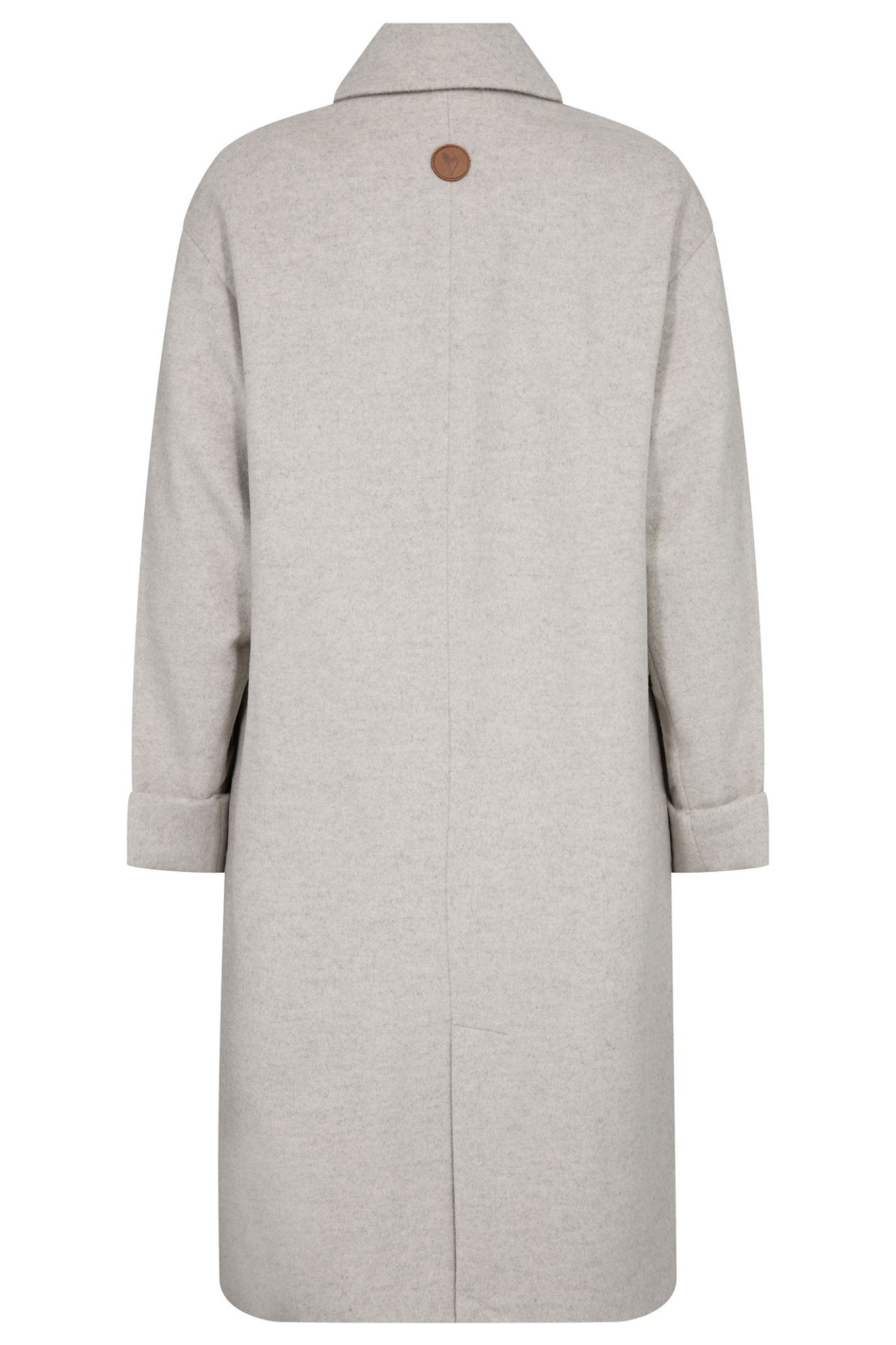 Mos Mosh 155530 Ecru Grey Venice Wool Coat - Dotique