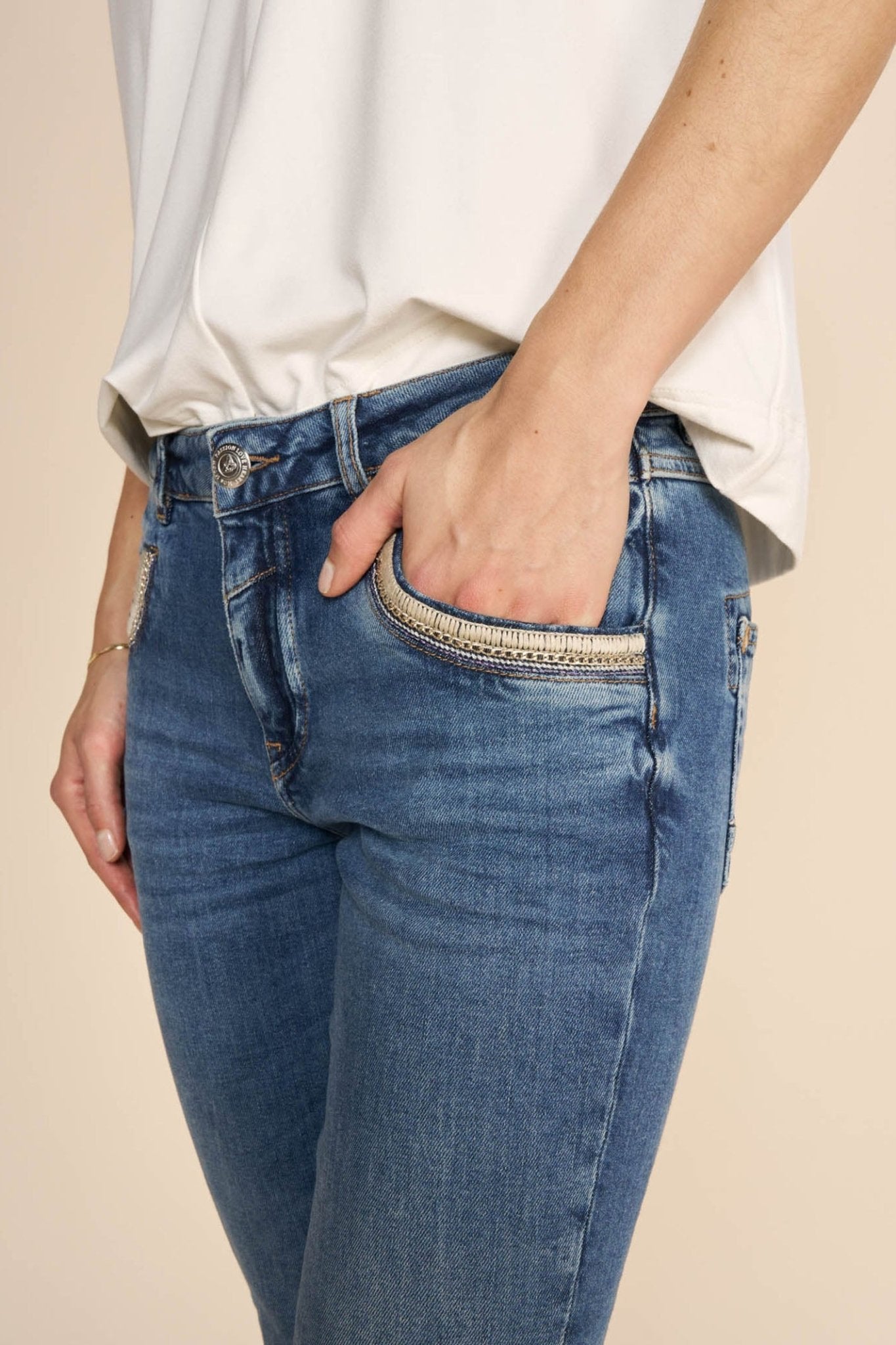 Mos Mosh 161490 MMNaomi Blue Mateos Regular Jeans - Dotique