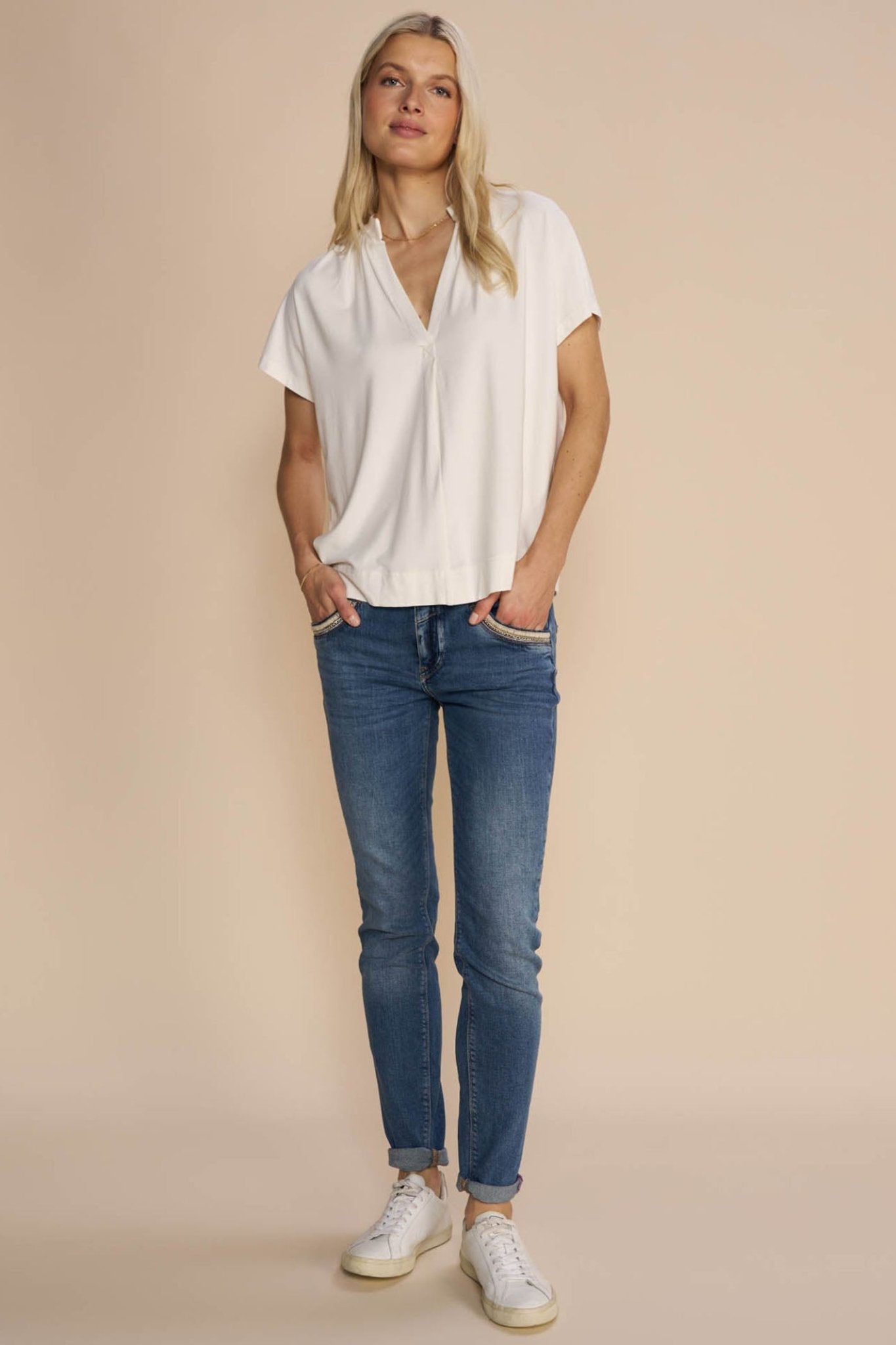 Mos Mosh 161490 MMNaomi Blue Mateos Regular Jeans - Dotique