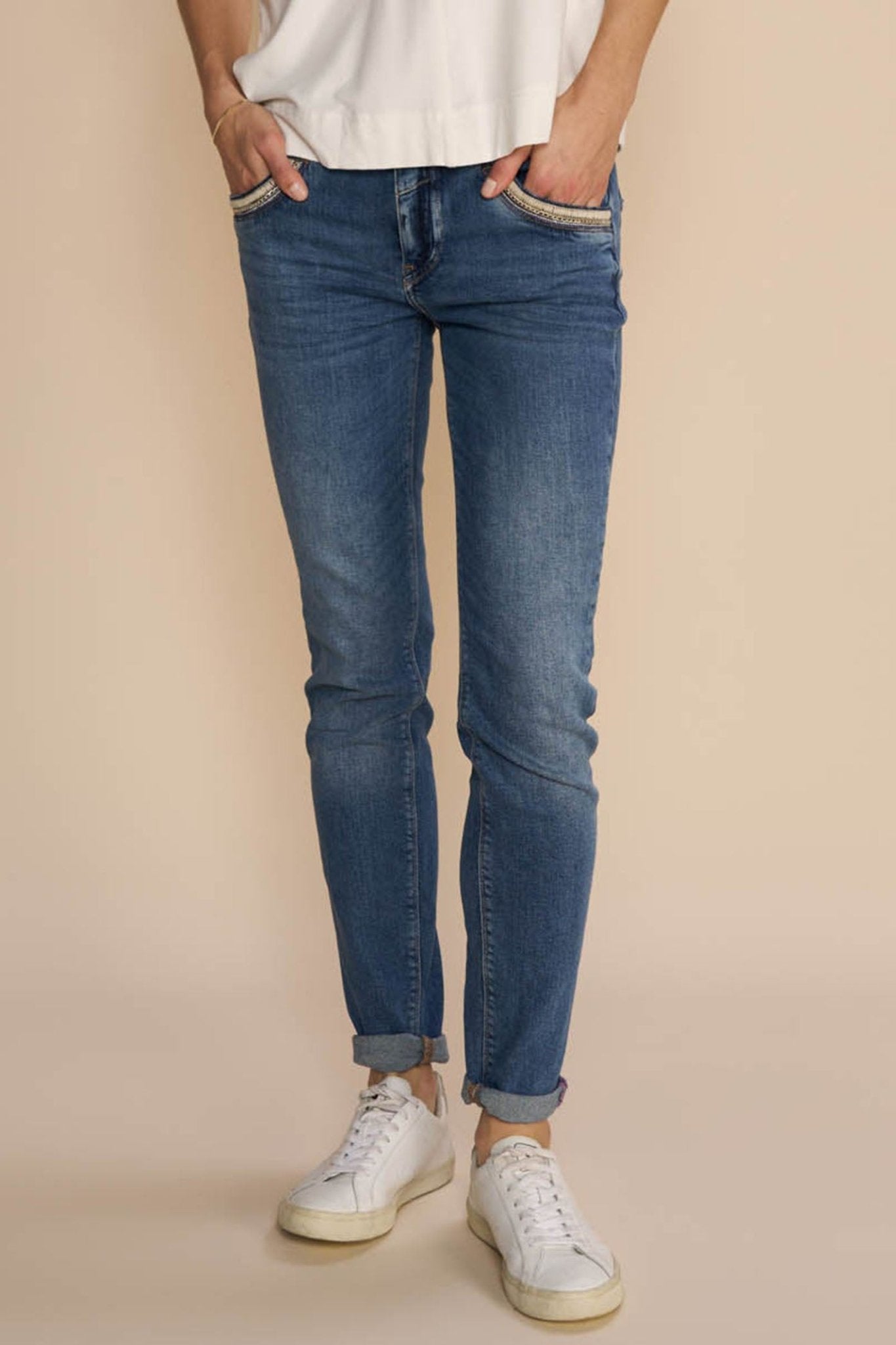 Mos Mosh 161490 MMNaomi Blue Mateos Regular Jeans - Dotique