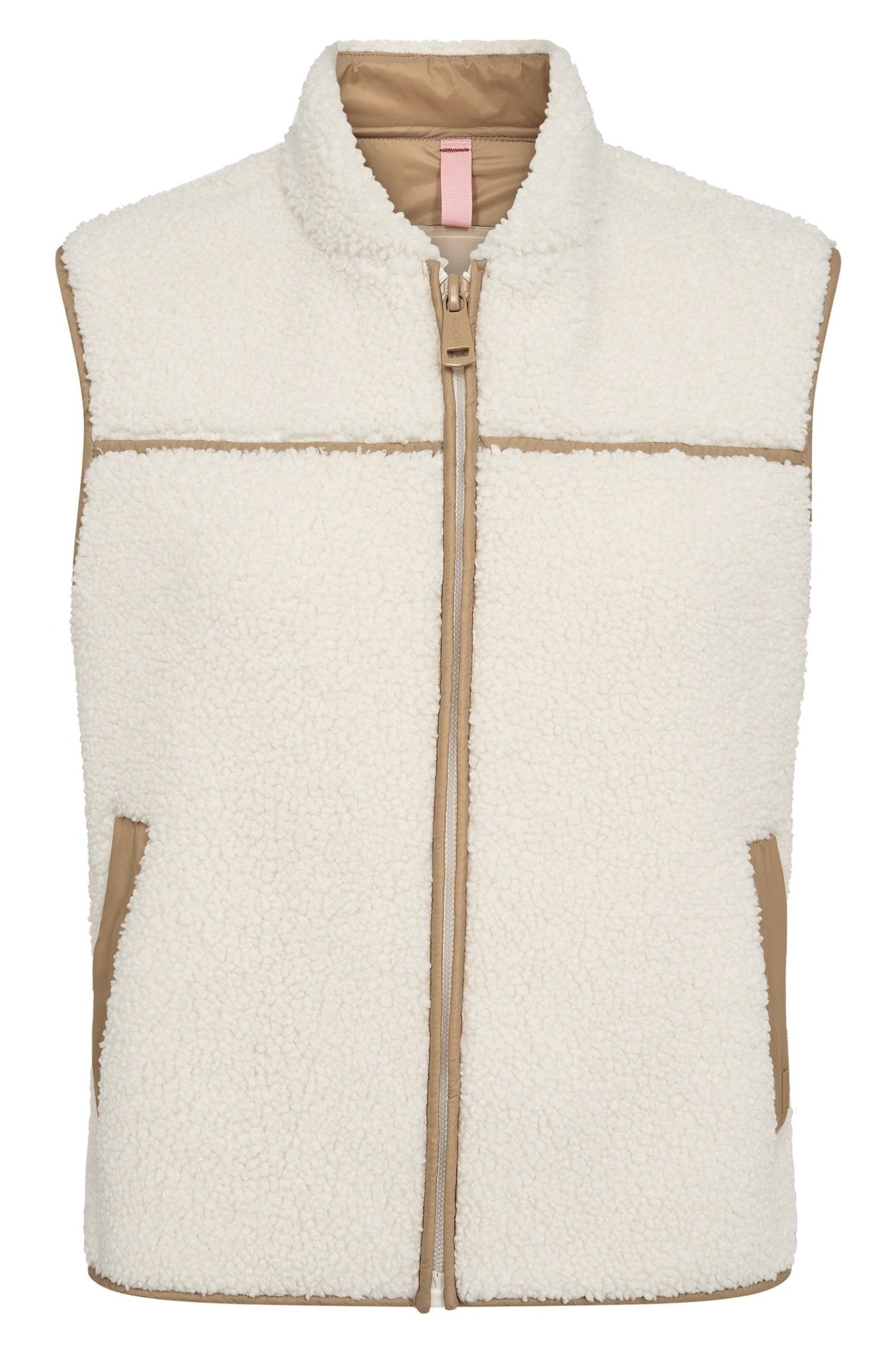Mos Mosh 165230 Ecru Cream Rowe Teddy Waistcoat Gilet - Dotique
