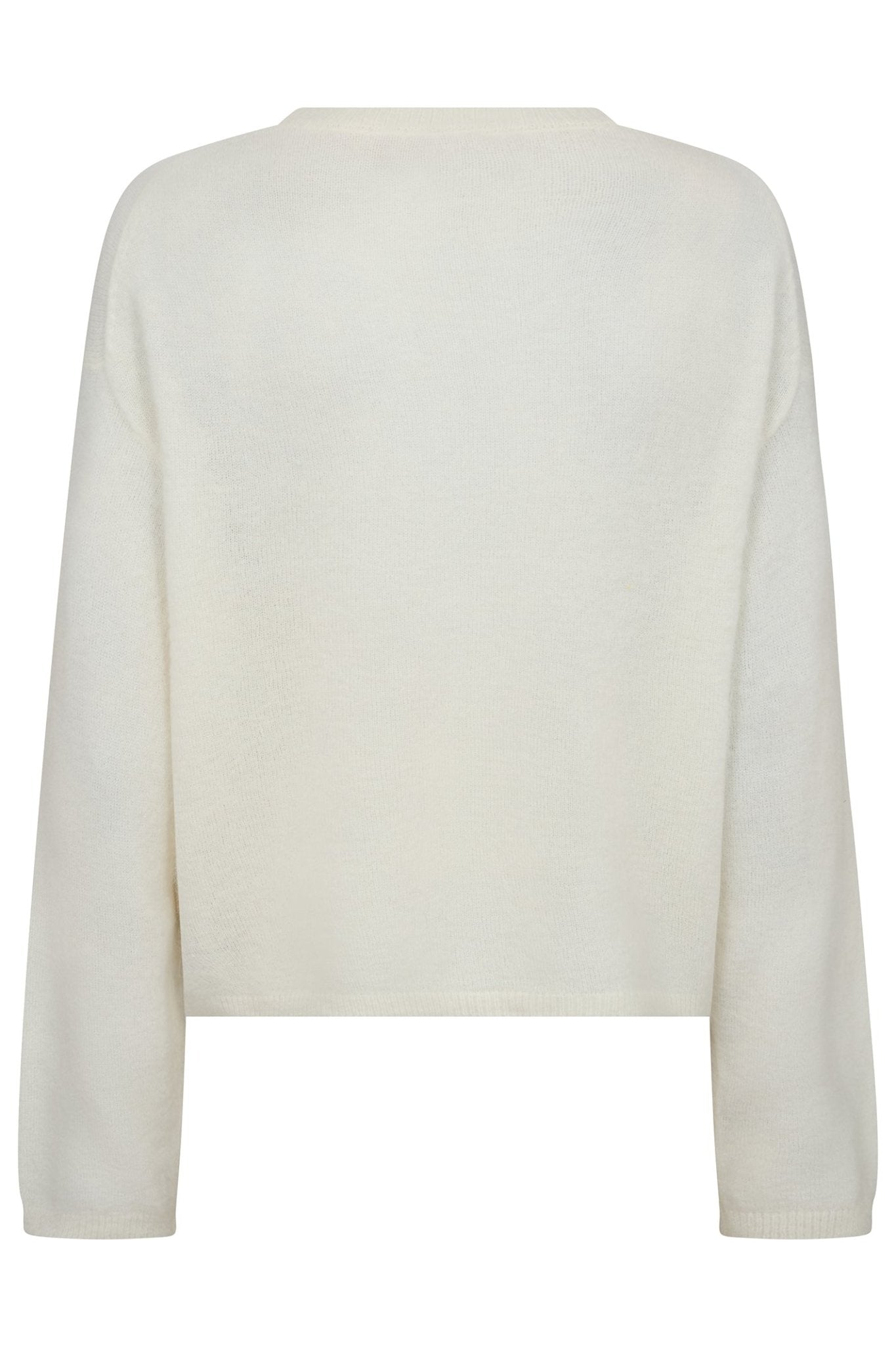 Mos Mosh 173310 Ecru Cream MMMape O - Neck Knit Jumper - Dotique - Mos Mosh