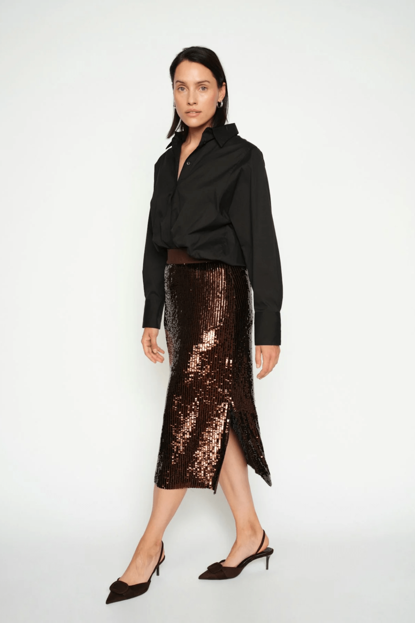 Mos Mosh 175570 MMAdelina Beza Skirt Sequin Bracken - Dotique - Mos Mosh