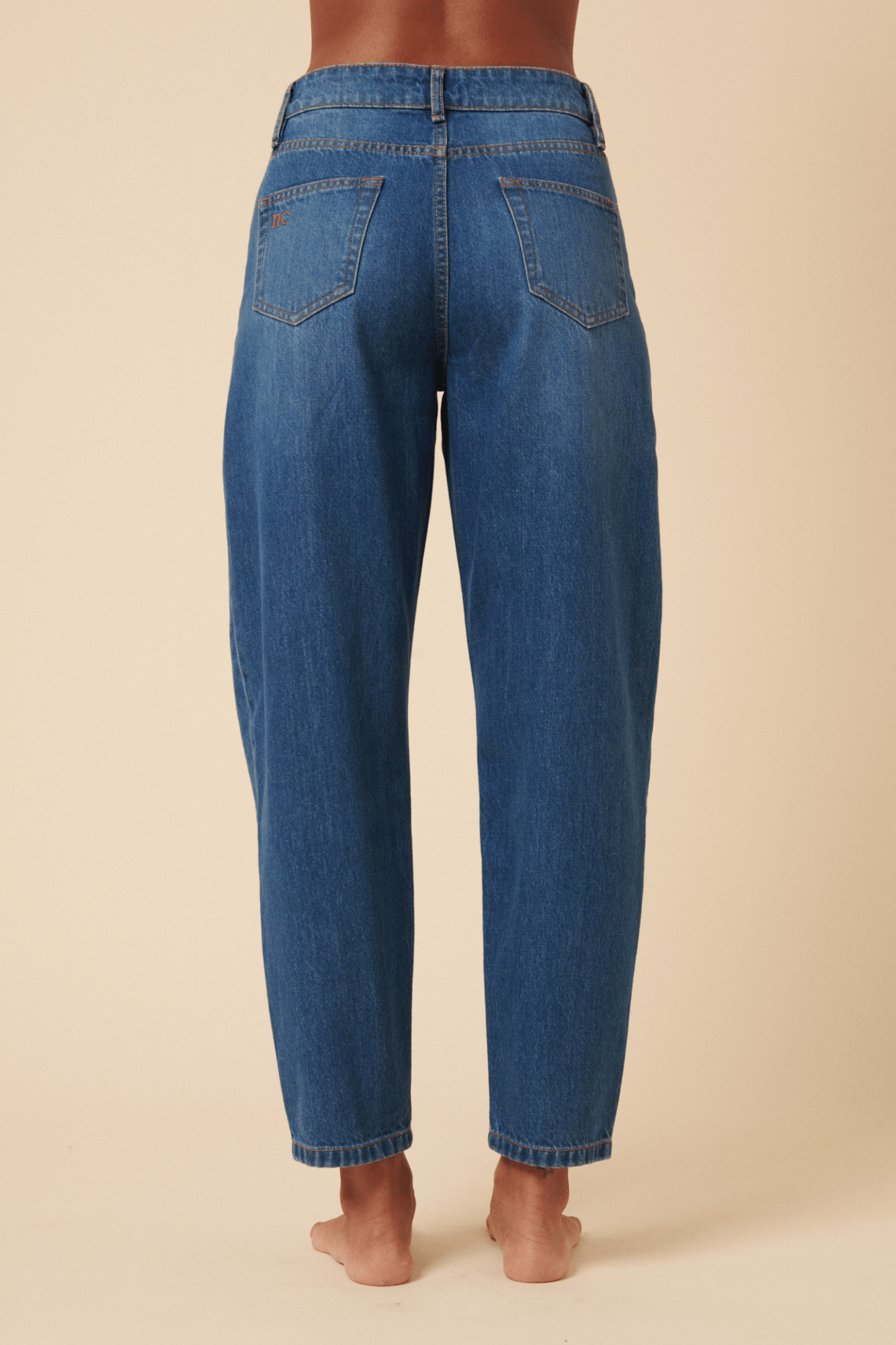 Nobody's Child B242578B Blue Denim Barrel Leg Jeans - Dotique - Nobody’s Child