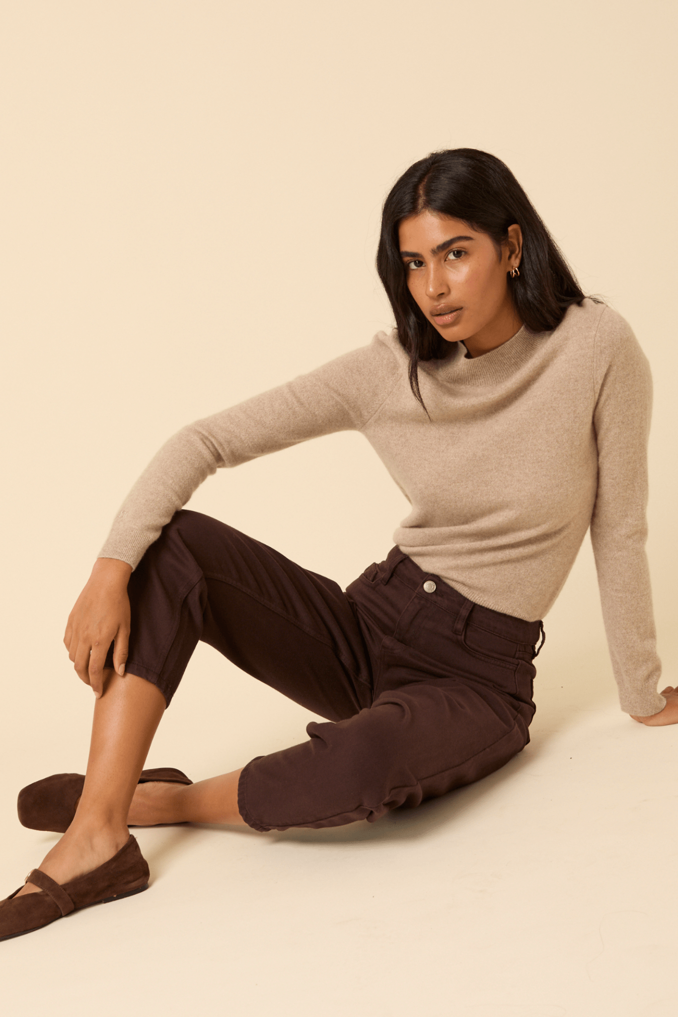 Nobody’s Child B254280 Brown Horseshoe Barrel Leg Jeans - Dotique - Nobody’s Child