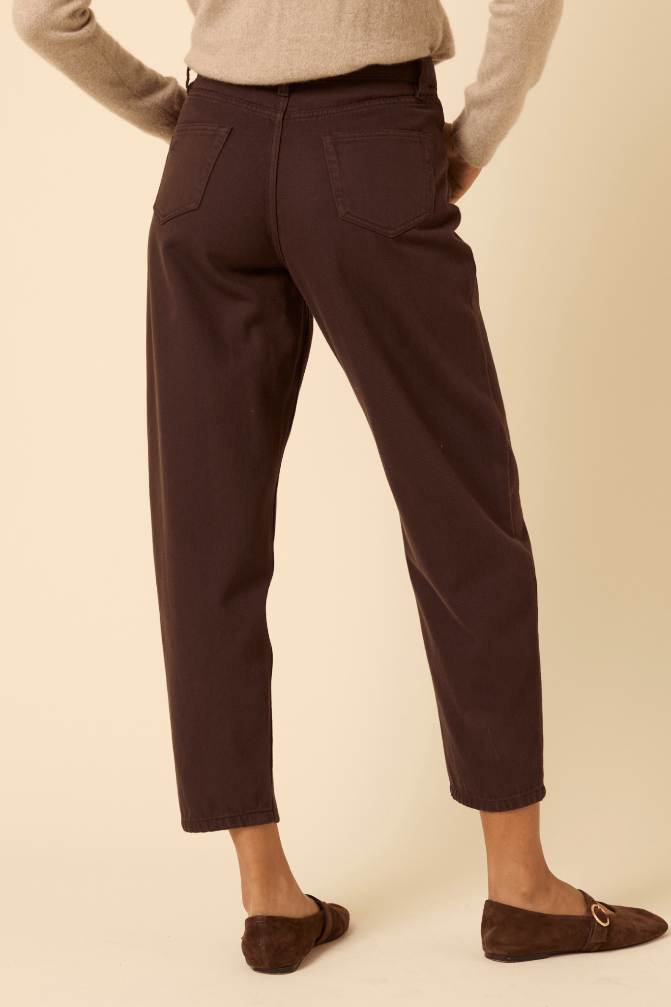 Nobody’s Child B254280 Brown Horseshoe Barrel Leg Jeans - Dotique - Nobody’s Child