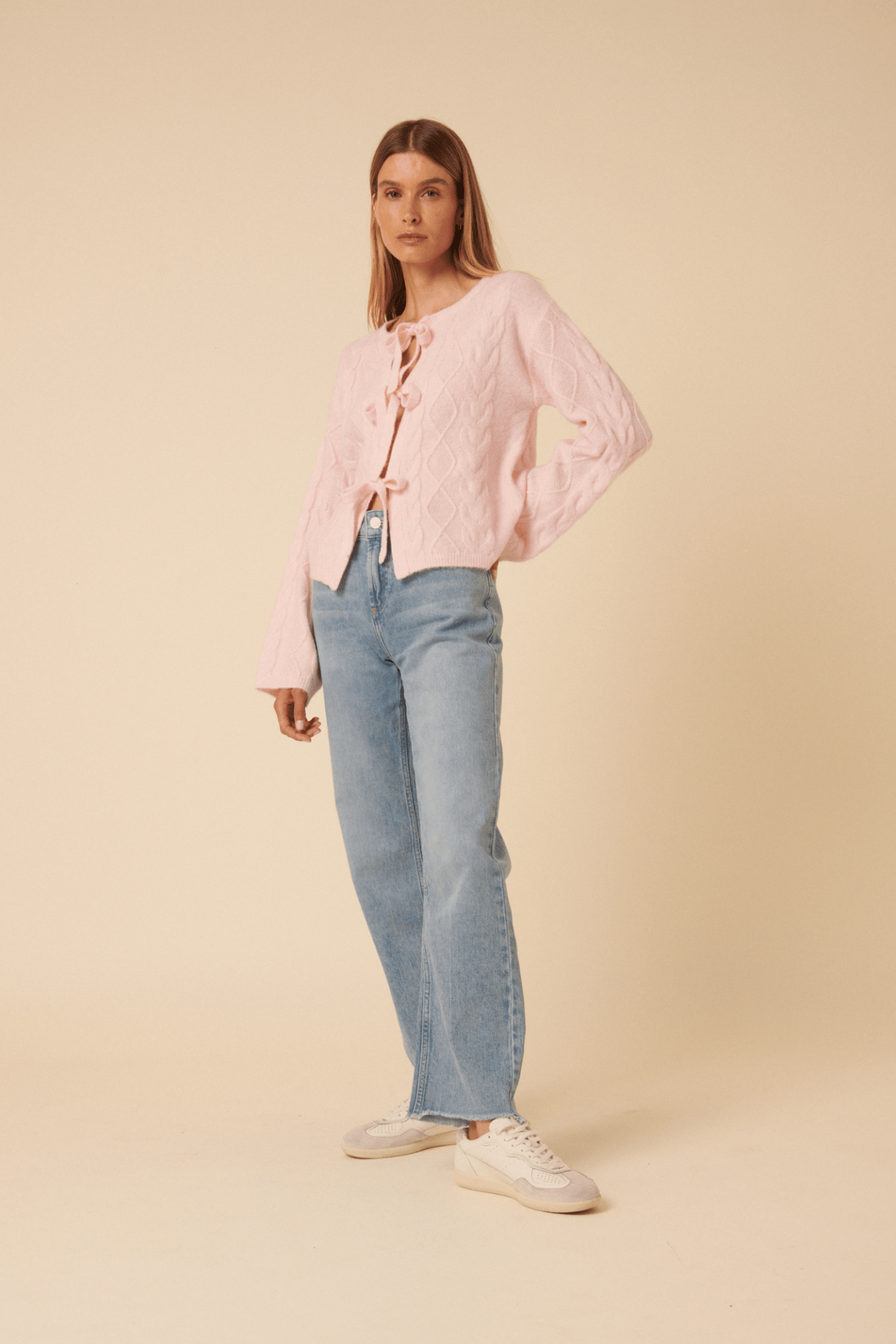 Nobody’s Child T254000 Pink Cable Tie Cardigan - Dotique - Nobody’s Child