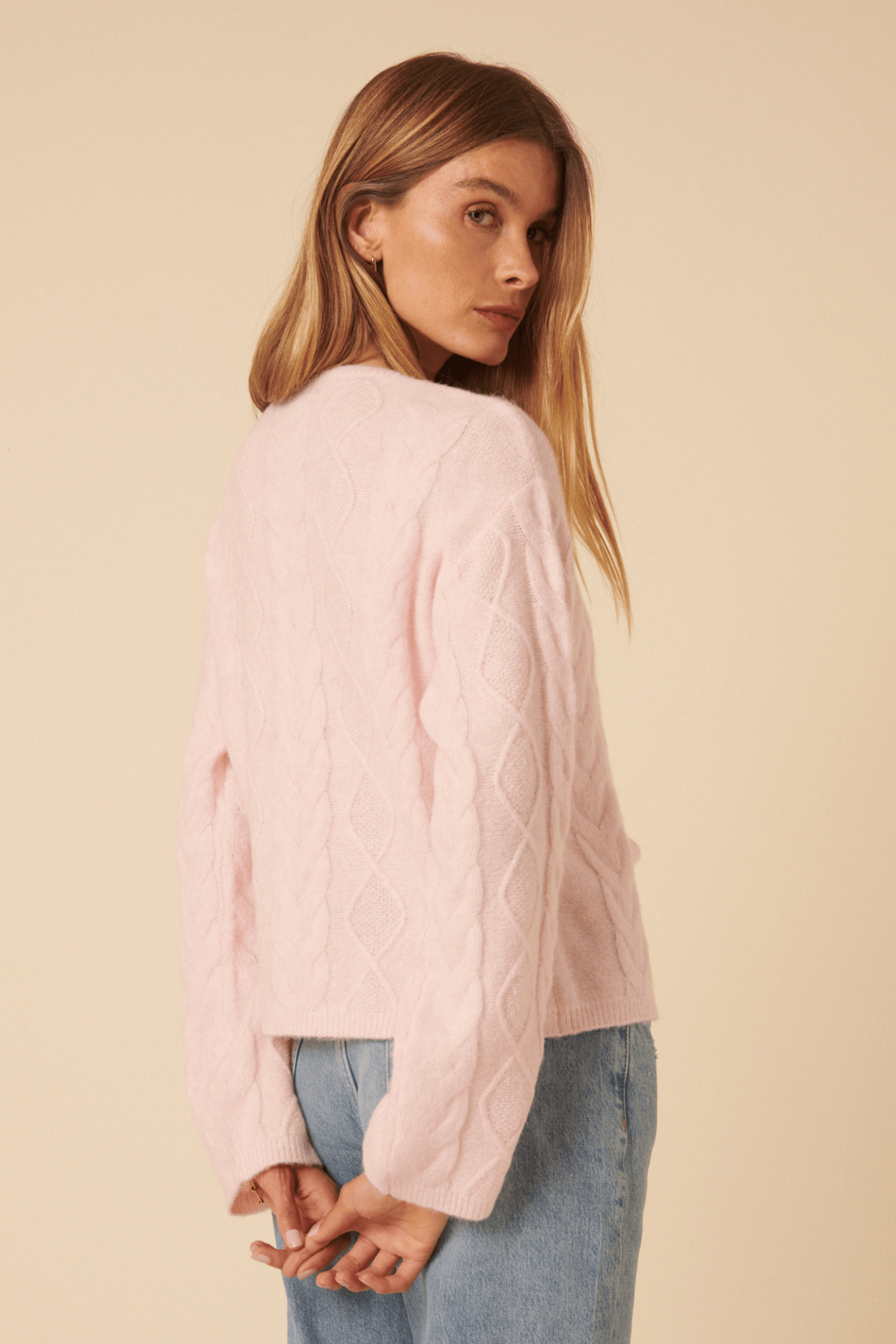 Nobody’s Child T254000 Pink Cable Tie Cardigan - Dotique - Nobody’s Child