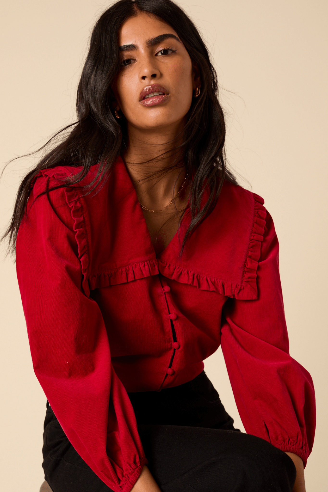 Nobody’s Child T254096 Red Eloise Blouse - Dotique - Nobody’s Child