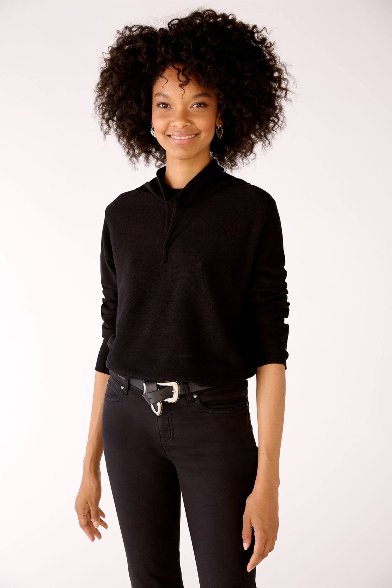 Oui 77984 Black Keiko Jumper - Dotique