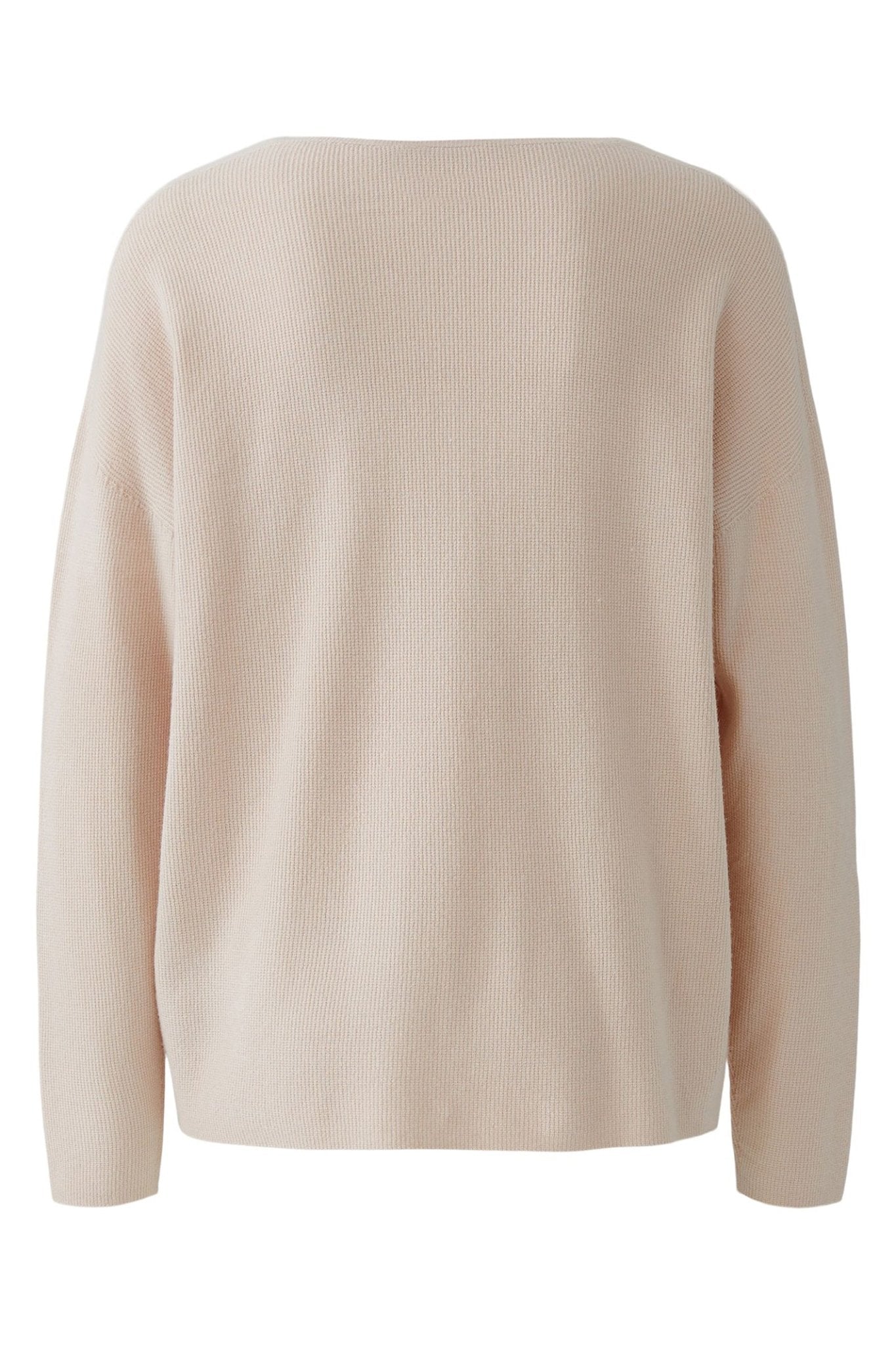 Oui 93708 Sepia Rose Pink V - Neck Jumper - Dotique - Oui