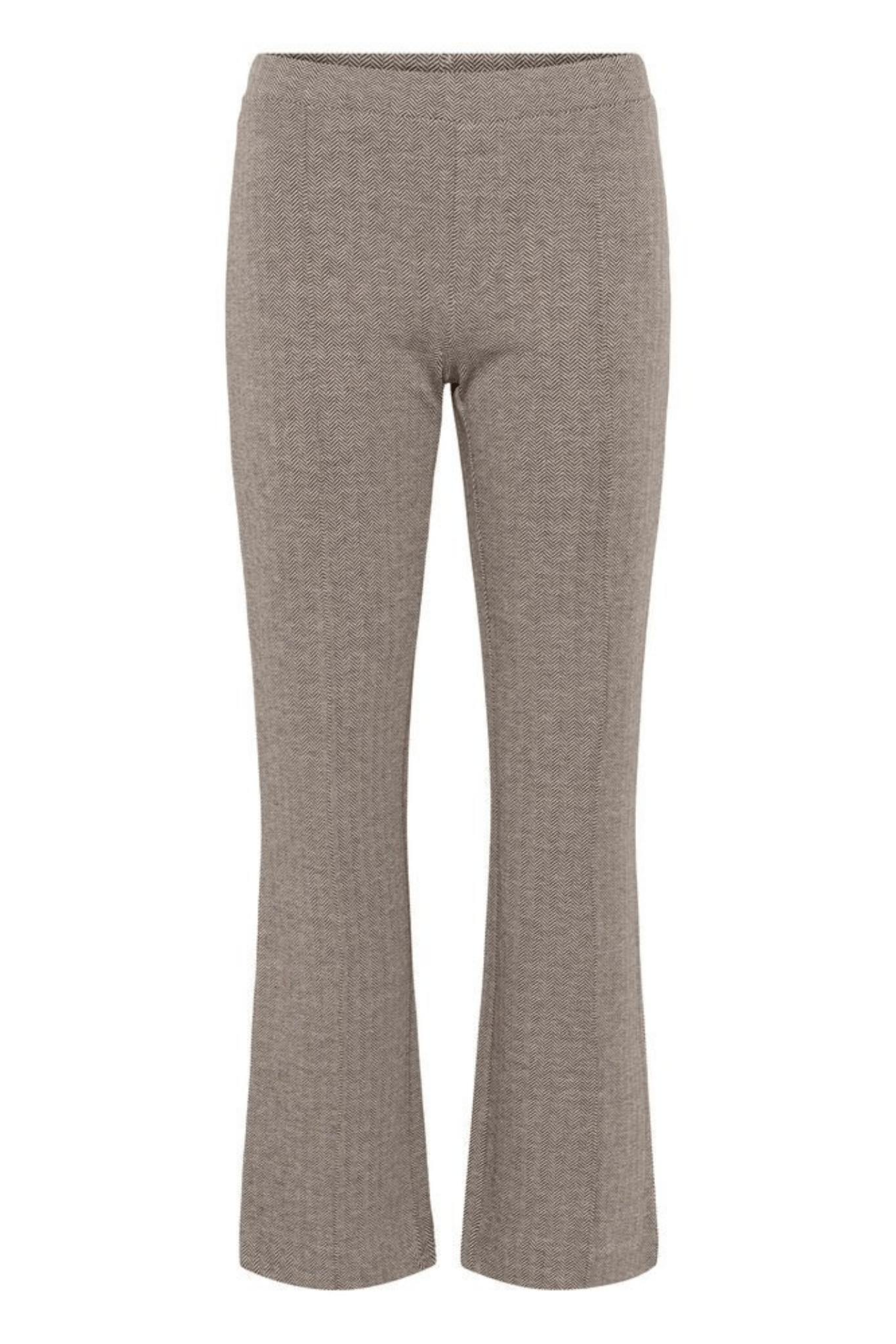 Part Two PontasPW PA Trousers in ganache herringbone at Dotique – mid-rise straight leg brown herringbone trousers with pockets.
