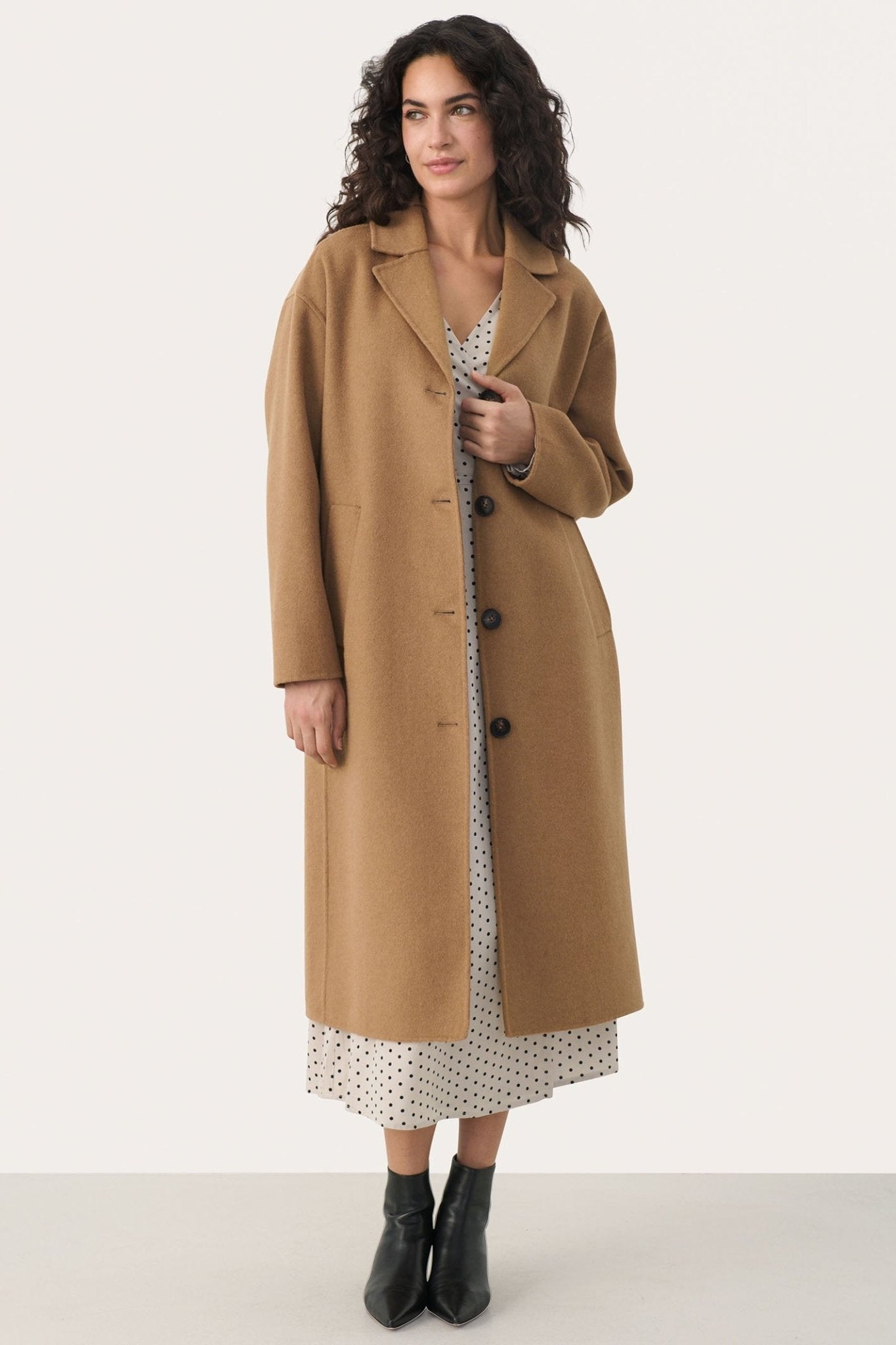 Part Two 30308734 LorelaiPW Cost Dark Camel Melange Brown - Dotique - Part Two