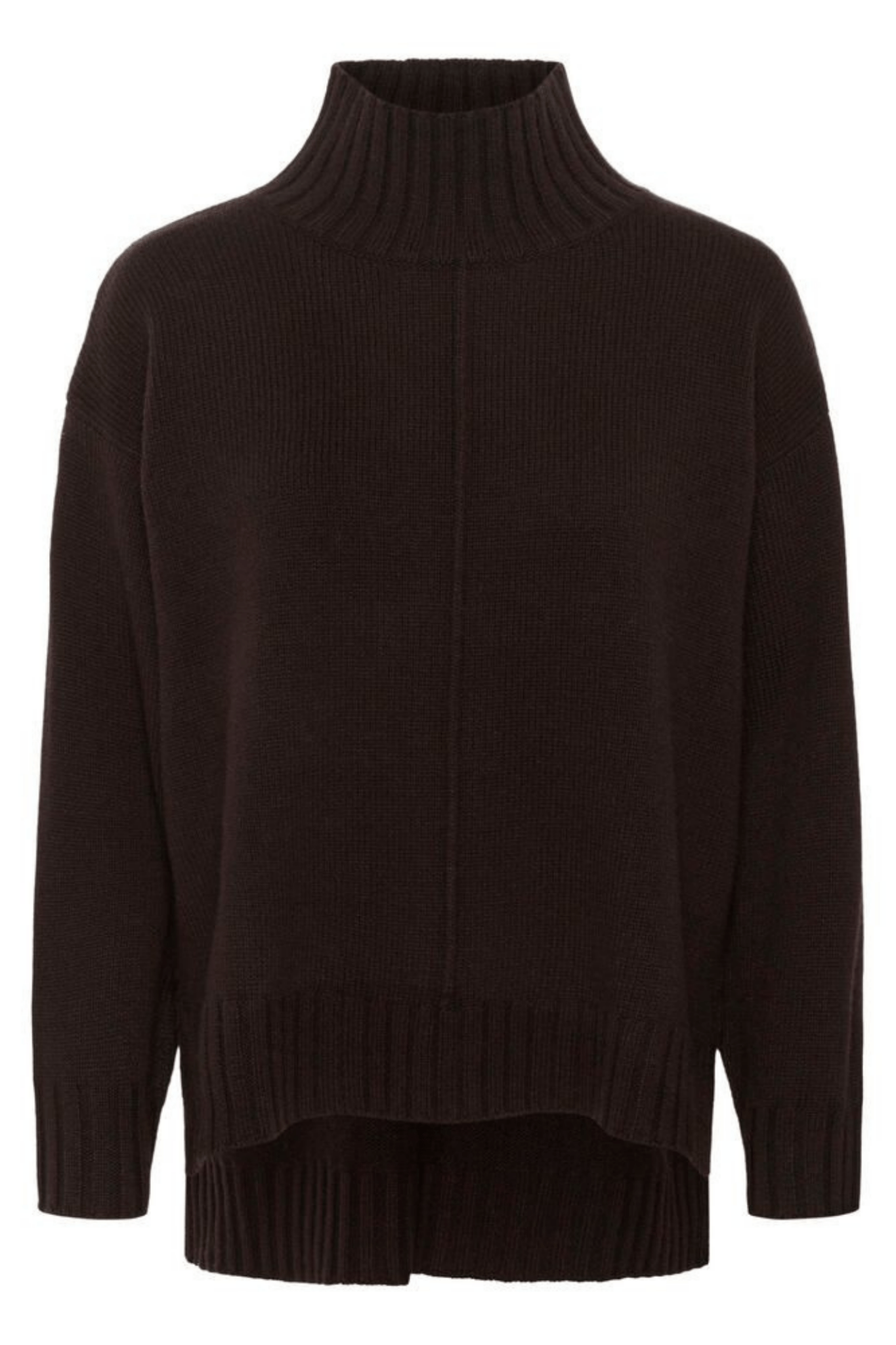 Part Two LilyePW ganache brown funnel neck jumper, available at Dotique