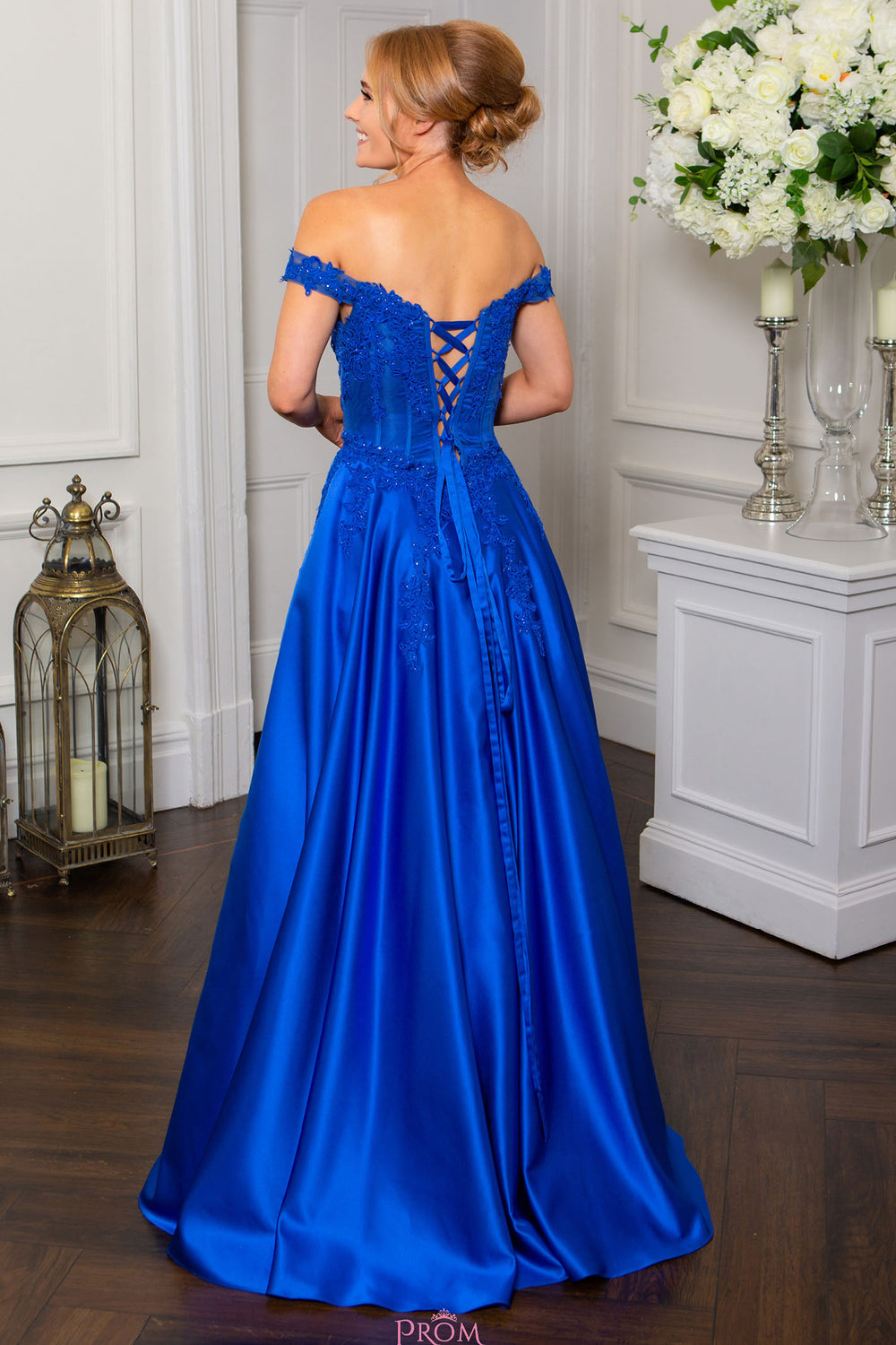 Prom Frocks PF9603 Royal Blue Satin Prom Dress - Dotique Chesterfield