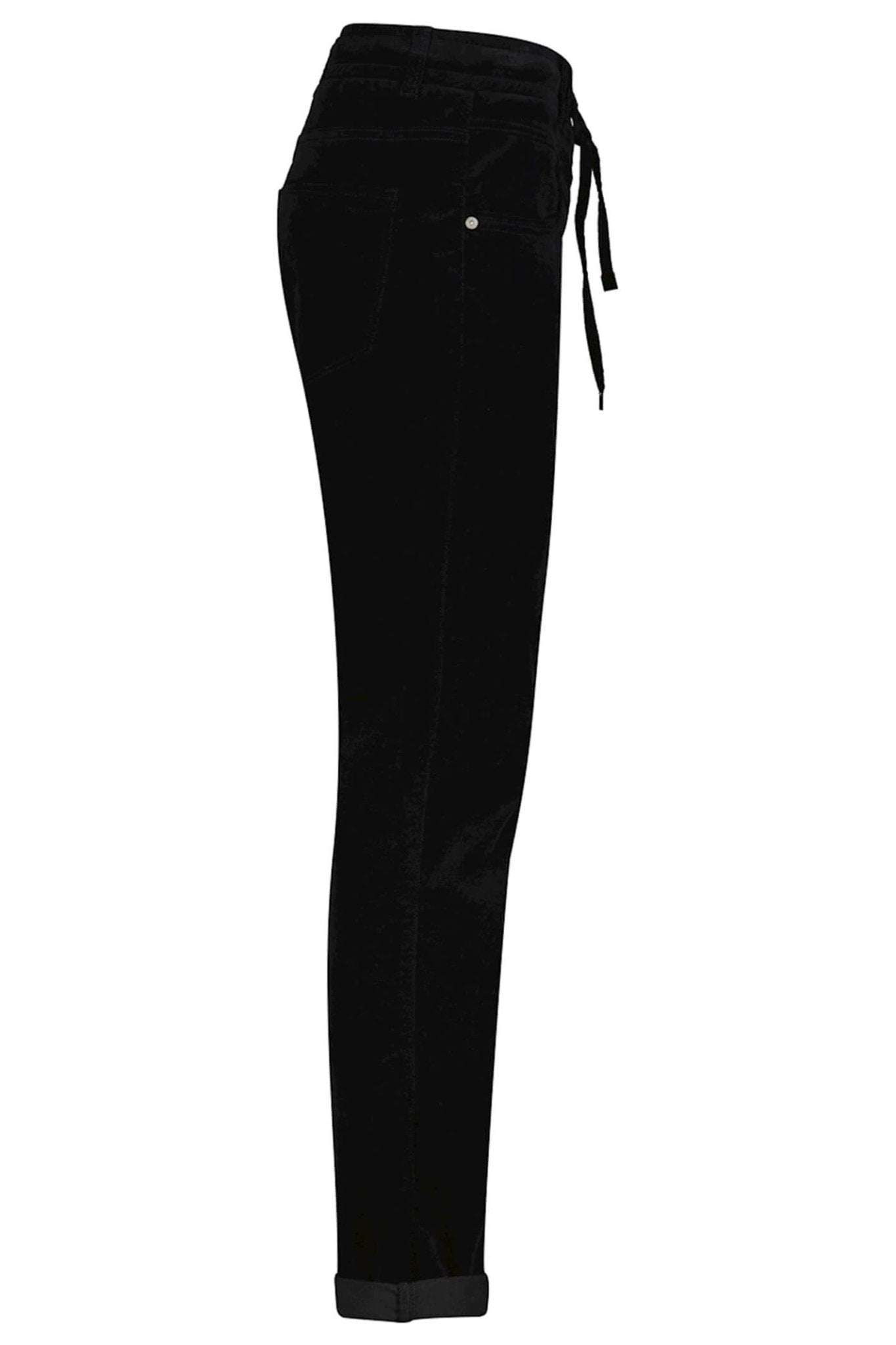 Red Button SRB4052 Tessy Black Velvet Pull-On Trousers - Dotique