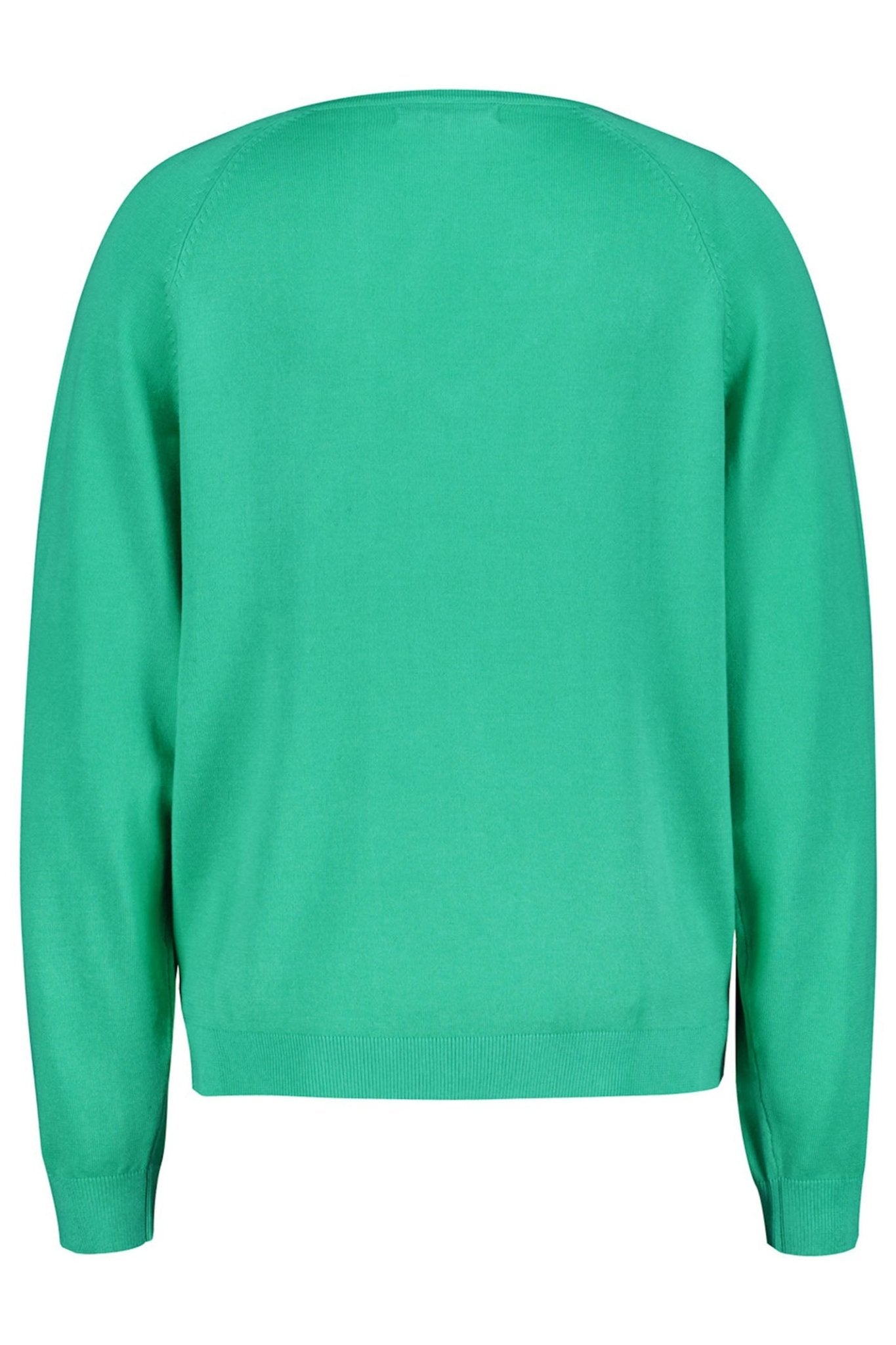 Red Button SRB4223 Fay Fern Green Fine Knit V Neck Jumper - Dotique