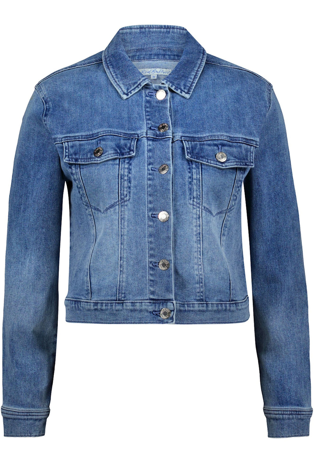 Red Button SRB4234 Jackie Midstone Blue Used Denim Jacket - Dotique