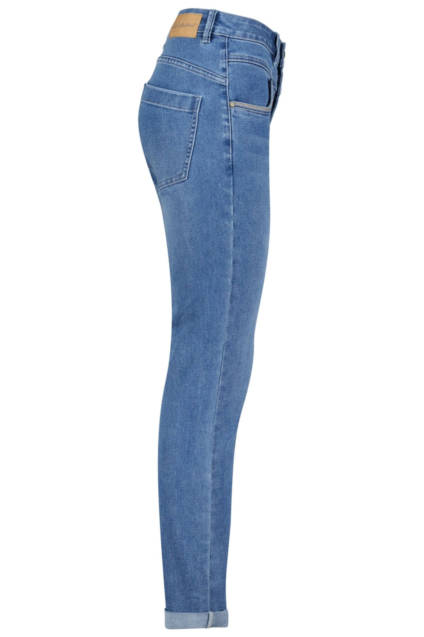 Red Button SRB4235 Sienna Blue 1 Zip Stone Used Look Denim Jeans - Dotique