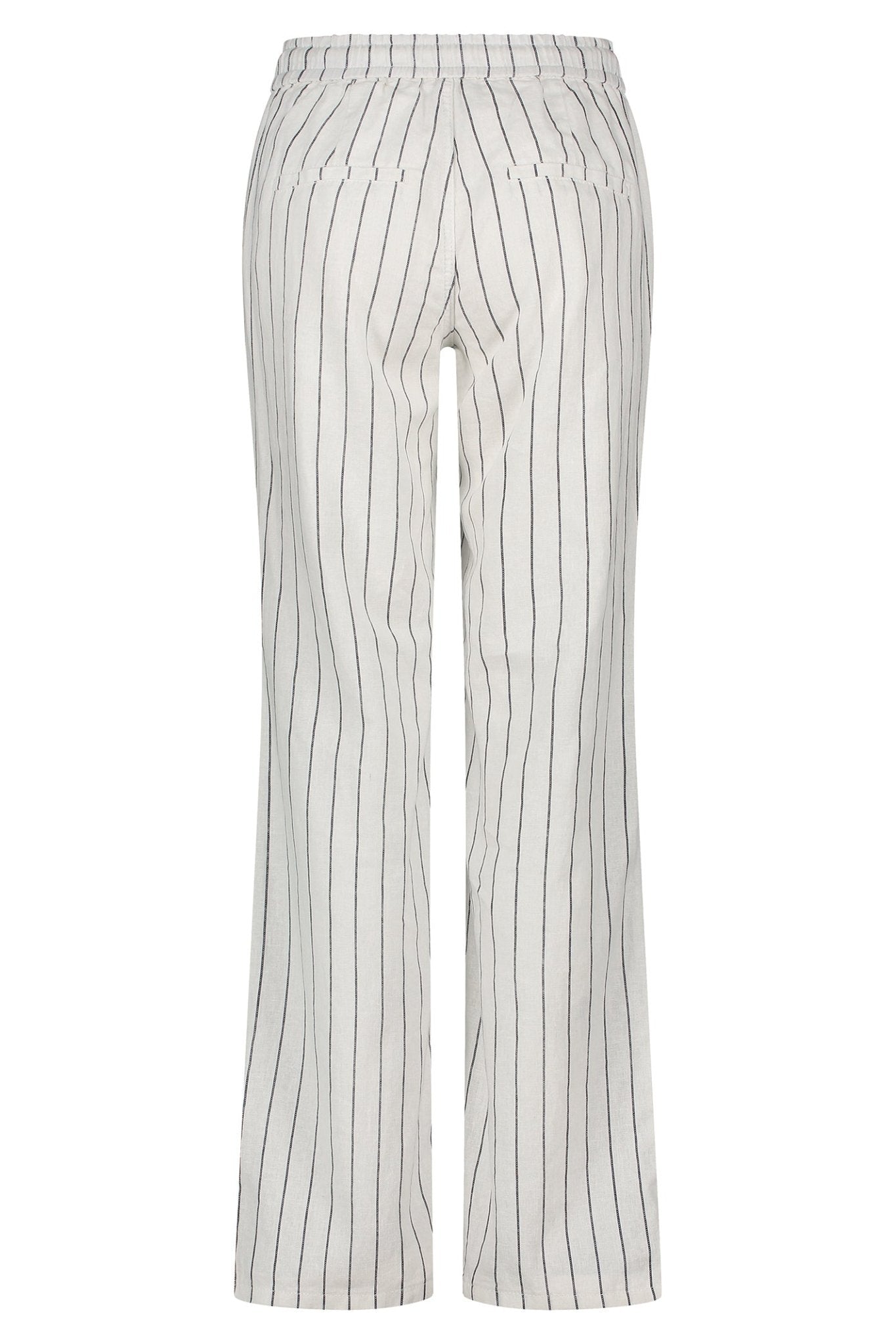 Red Button SRB4441A Colette Cotton Linen Stripe Trouser 79 cm Navy - Dotique