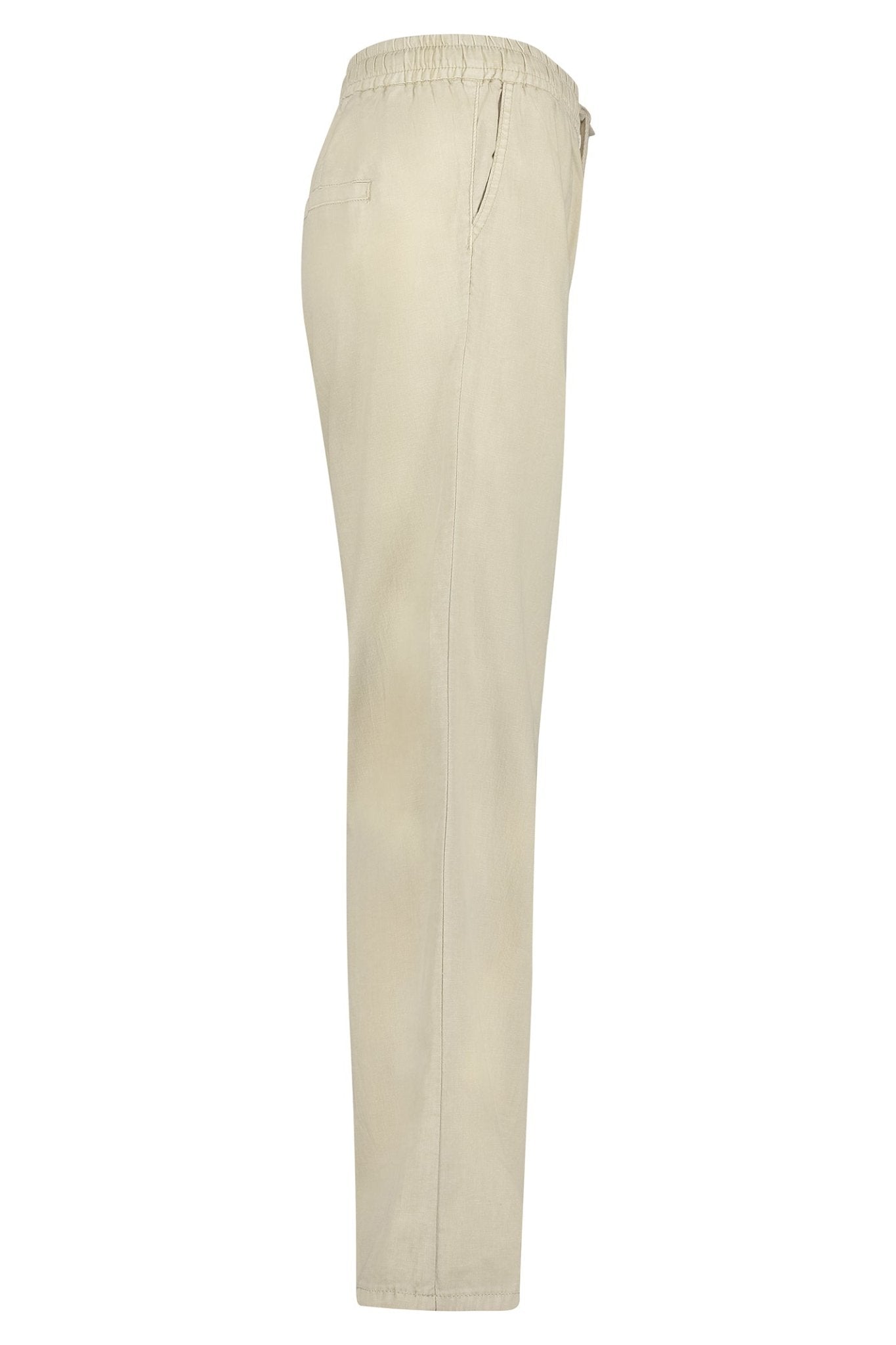 Red Button SRB4505A Colette Cotton Linen Trousers 79cm Pebble Beige - Dotique