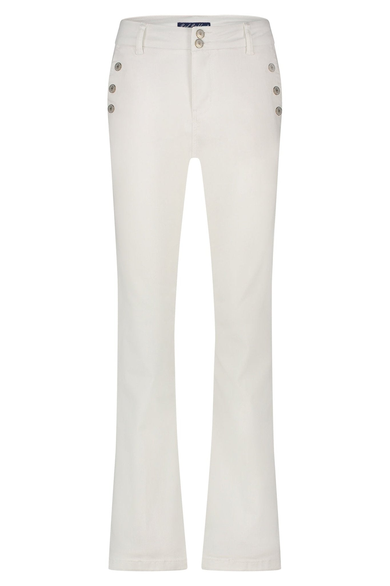Red Button SRB4508 Bibette Button Bootcut Jeans Ecru White - Dotique