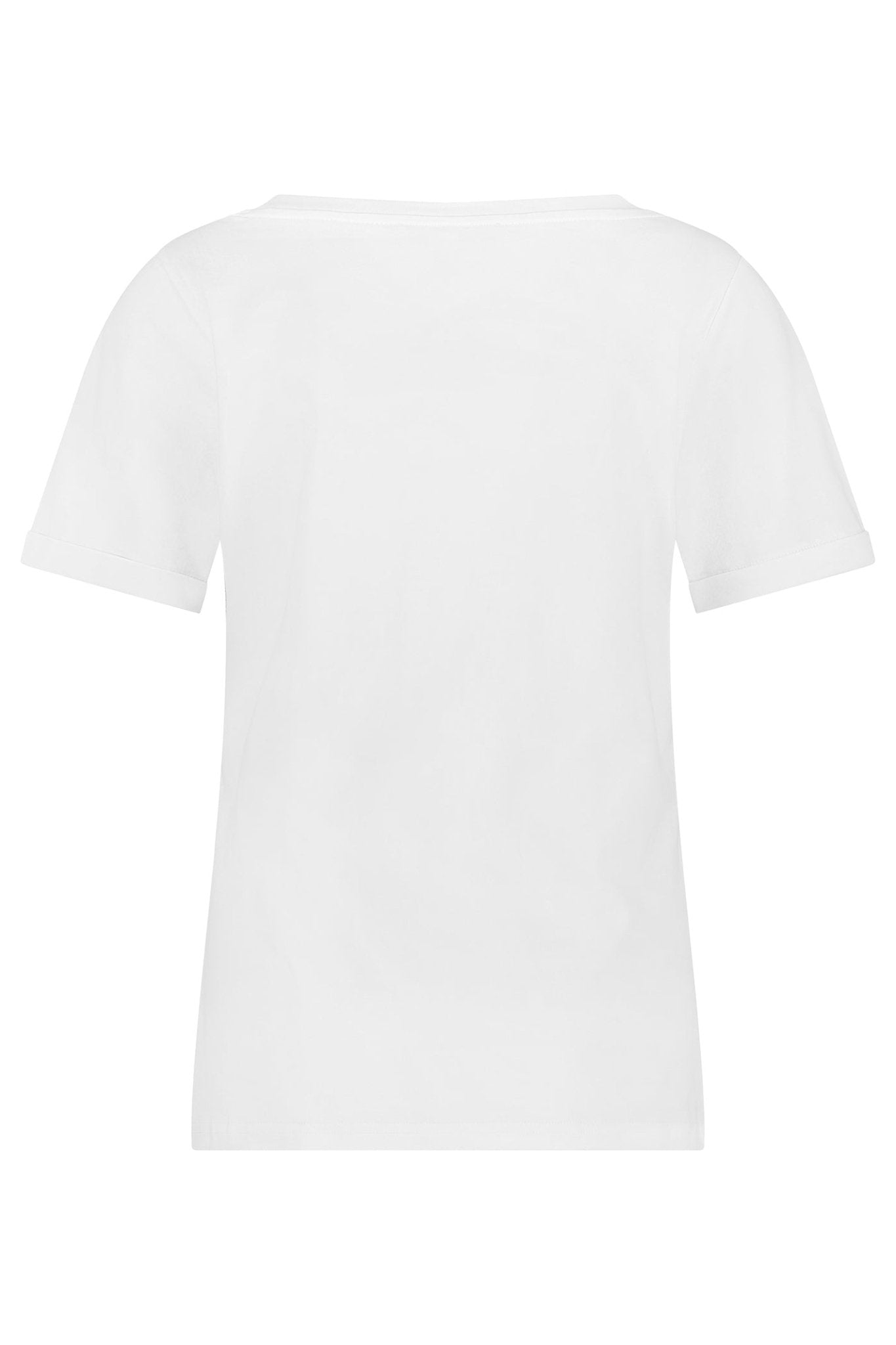 Red Button SRB4559 Tee Temmy Logo White Cotton T-Shirt Raspberry Foil - Dotique