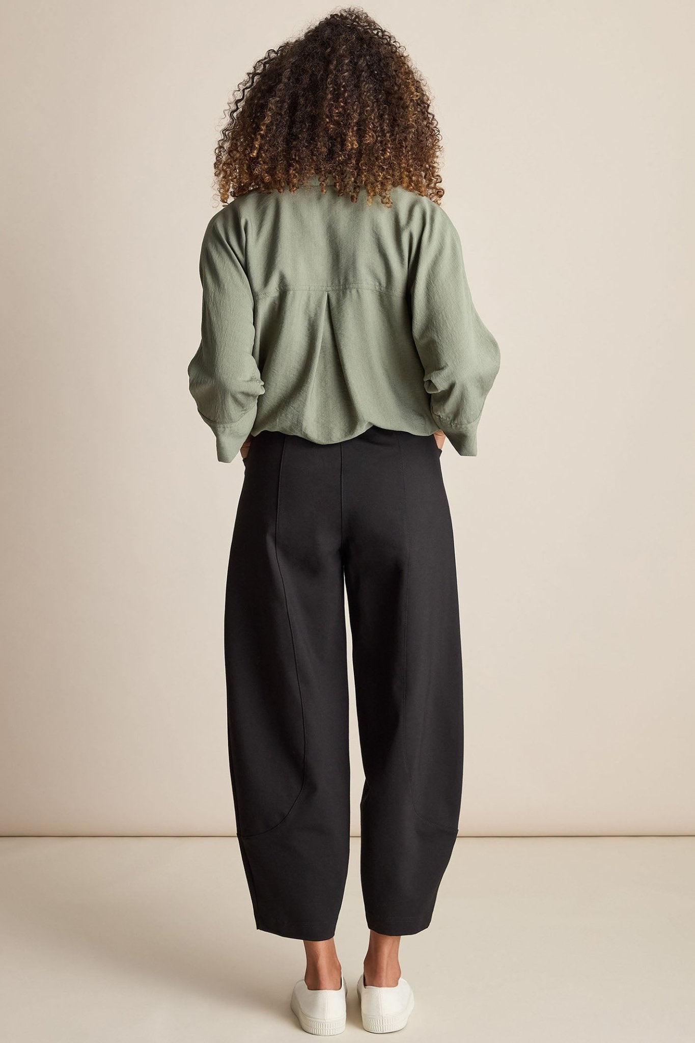 Sahara SPP2025J-P Black Ponte Bubble Trouser - Dotique