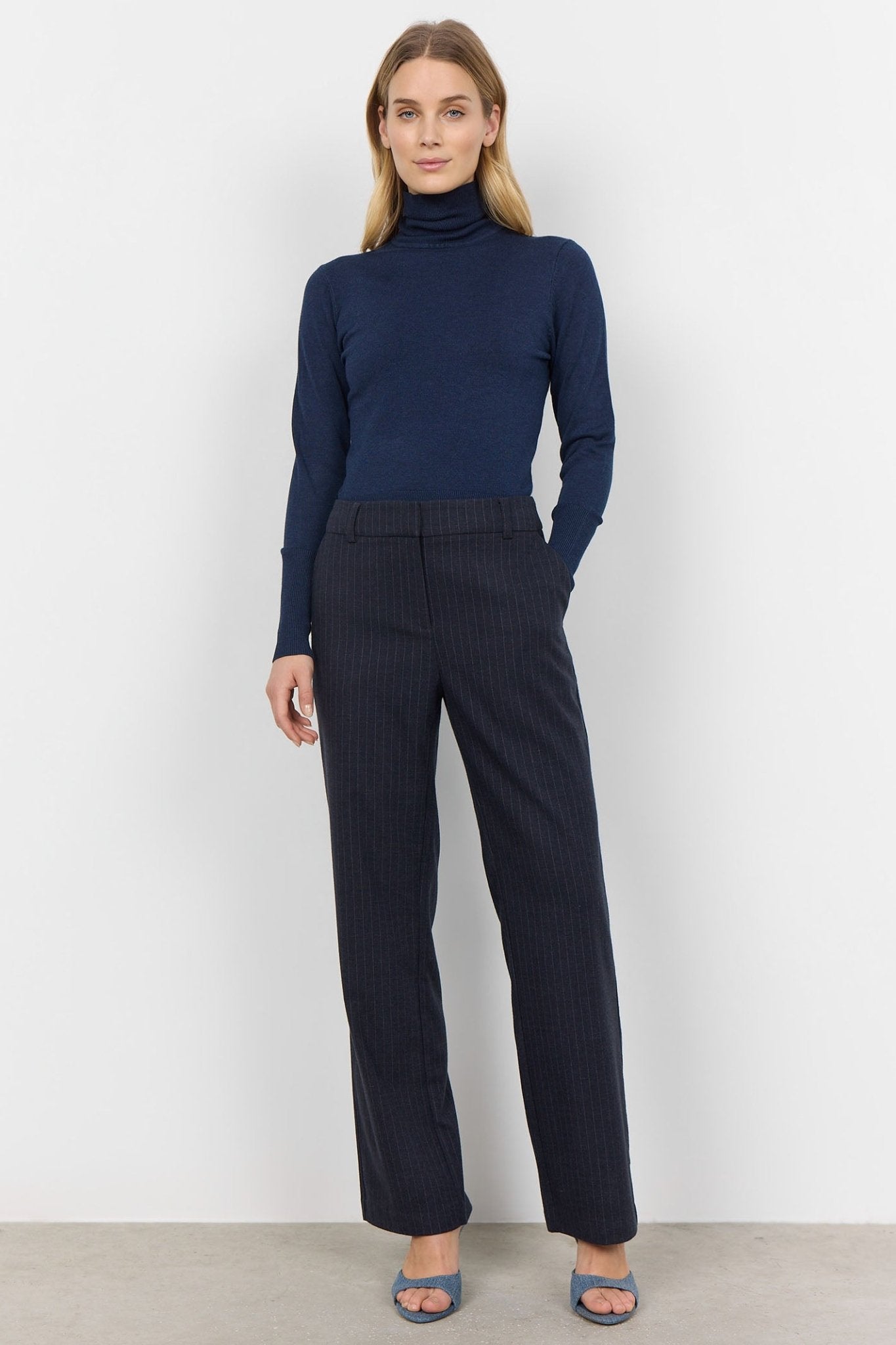 Soya Concept 40874-20 96799-8B SC-Isabelle 5-B Trousers Blue Iris Melange - Dotique