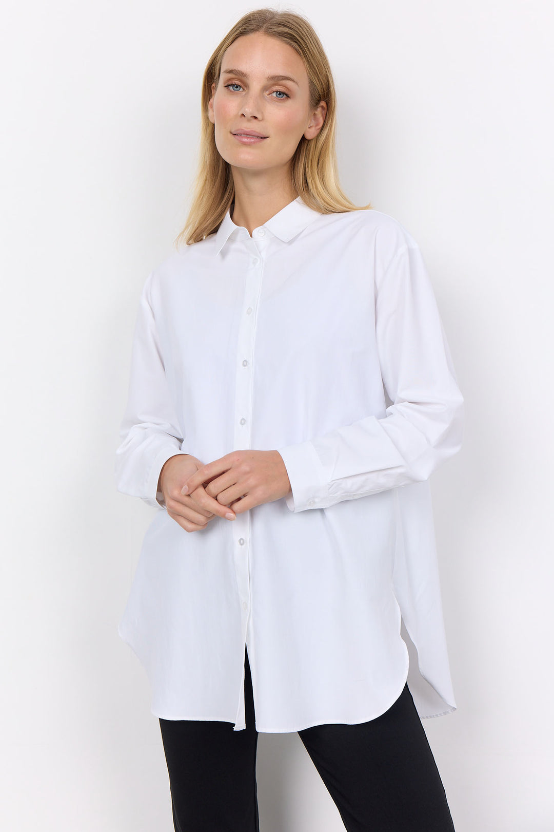 Soya Concept SC-Netti 52 40261-20 White Long Sleeve Shirt - Dotique