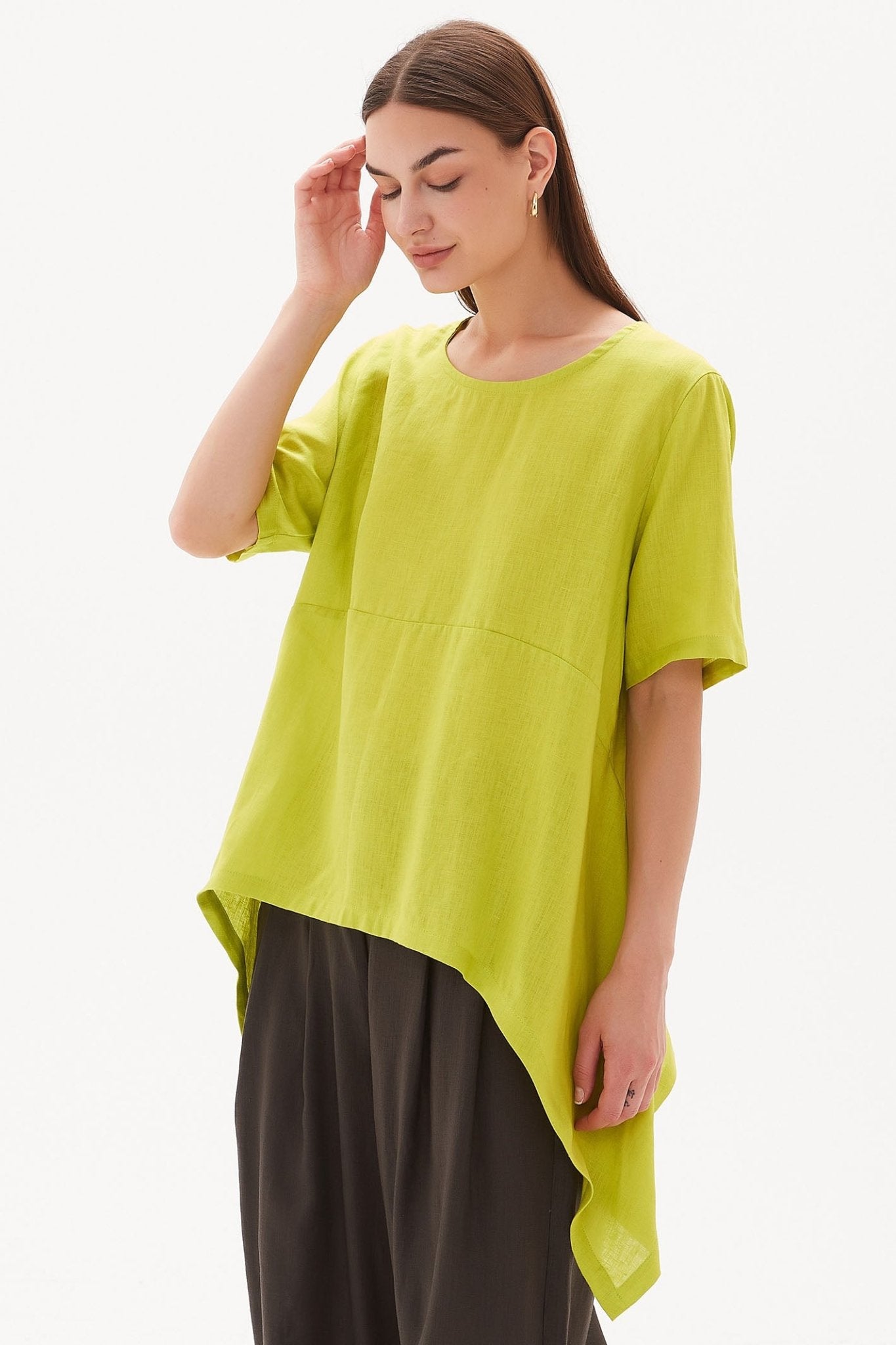 Tirelli 3112 Drop Side Linen Top Citrus Green - Dotique
